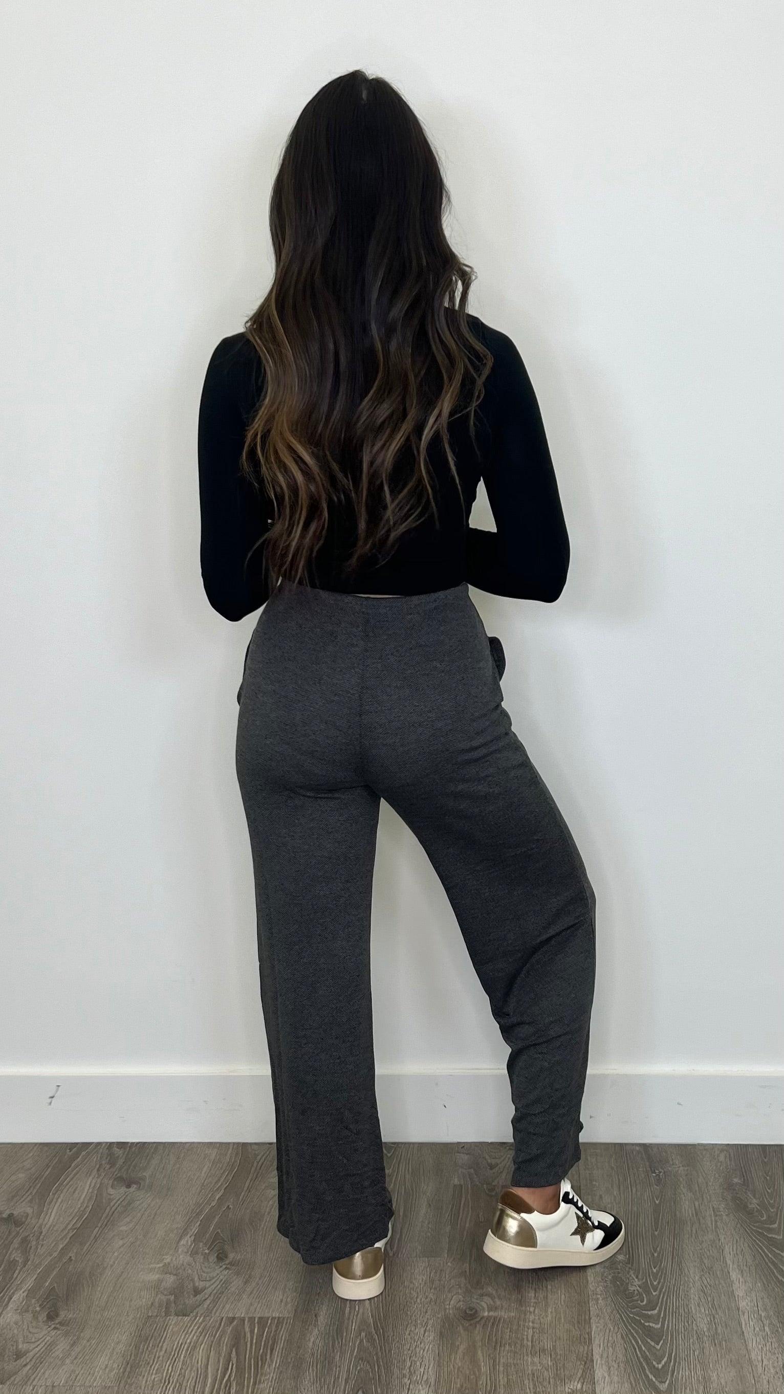Kinley Black Pants for Women - Slim Fit Stretch Dress Pants for Office Work & Business Casual Wear