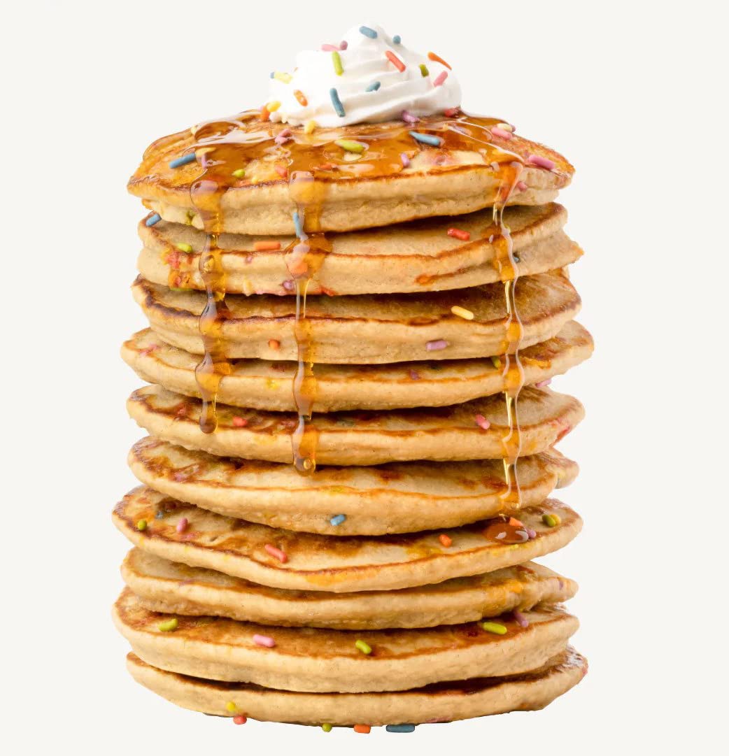 Miss Jones Baking Confetti Pop Oat Pancake & Waffle Mix - Gluten Free, High Protein (10g), 100% Whole Grain Oat Flour, 13.99oz - Perfect for Breakfast, Brunch & Kids' Parties