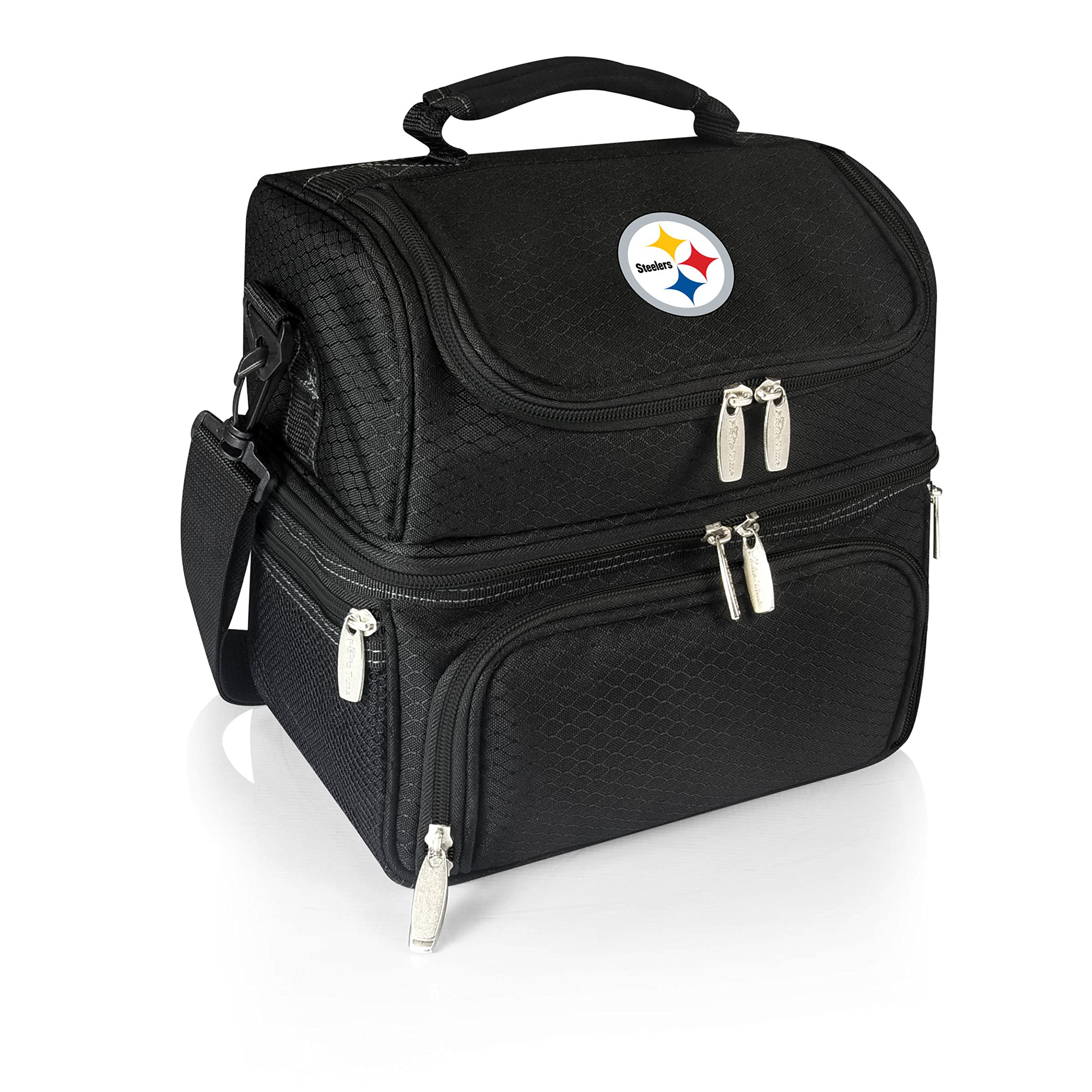 PICNIC TIME Black Pittsburgh Steelers Pranzo Insulated Lunch Tote Bag for Work, School & Tailgating - NFL Team Logo Cooler Lunchbox