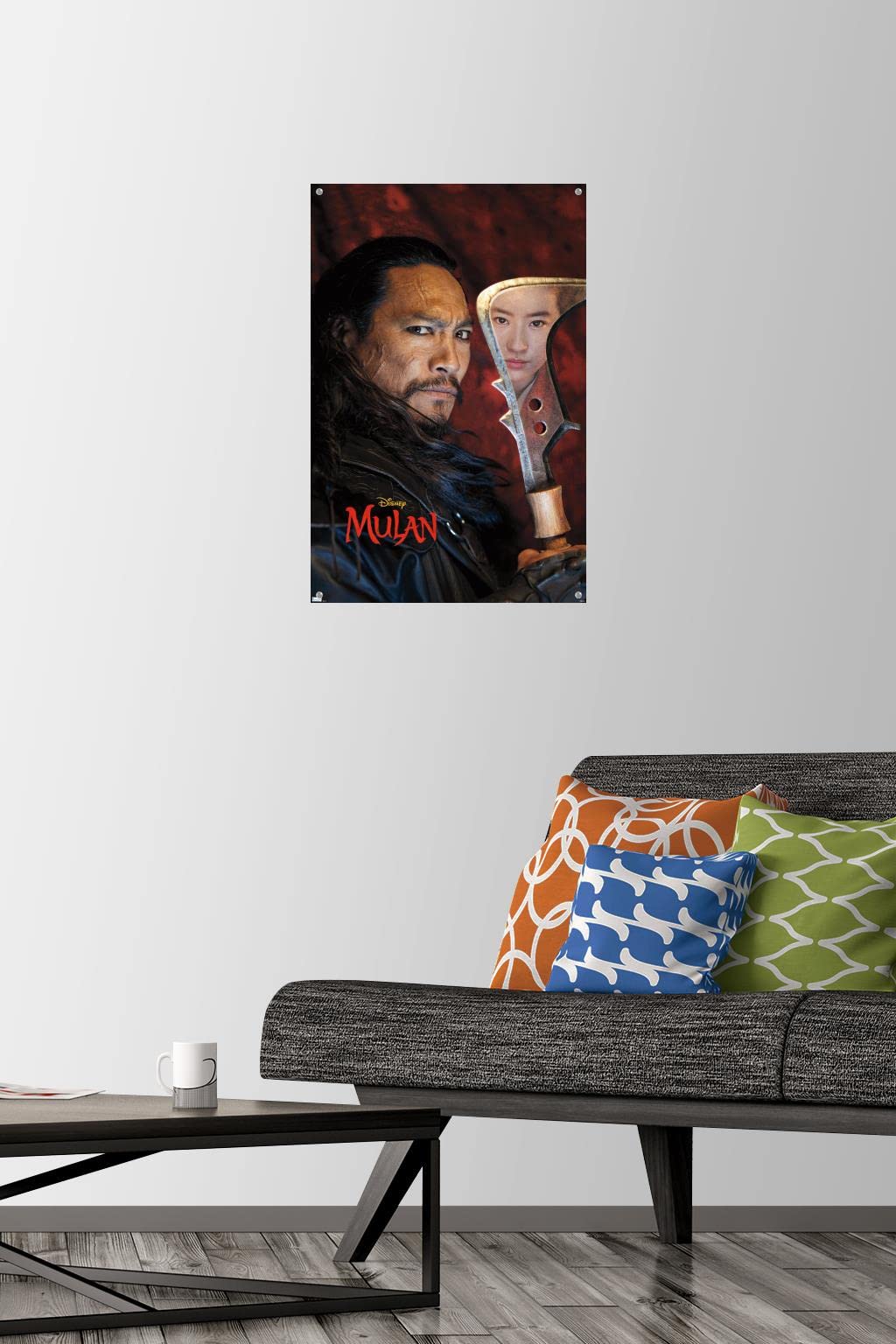 Disney Mulan Bori Khan Wall Poster with Push Pins - Premium Movie Decor for Bedroom, Living Room & Office