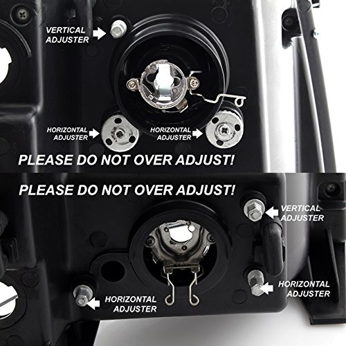 AKKON Dual LED DRL Black Housing Projector Headlights for Chevy Silverado Pickup Truck - Upgrade Your Night Driving & Off-Road Adventure Lighting