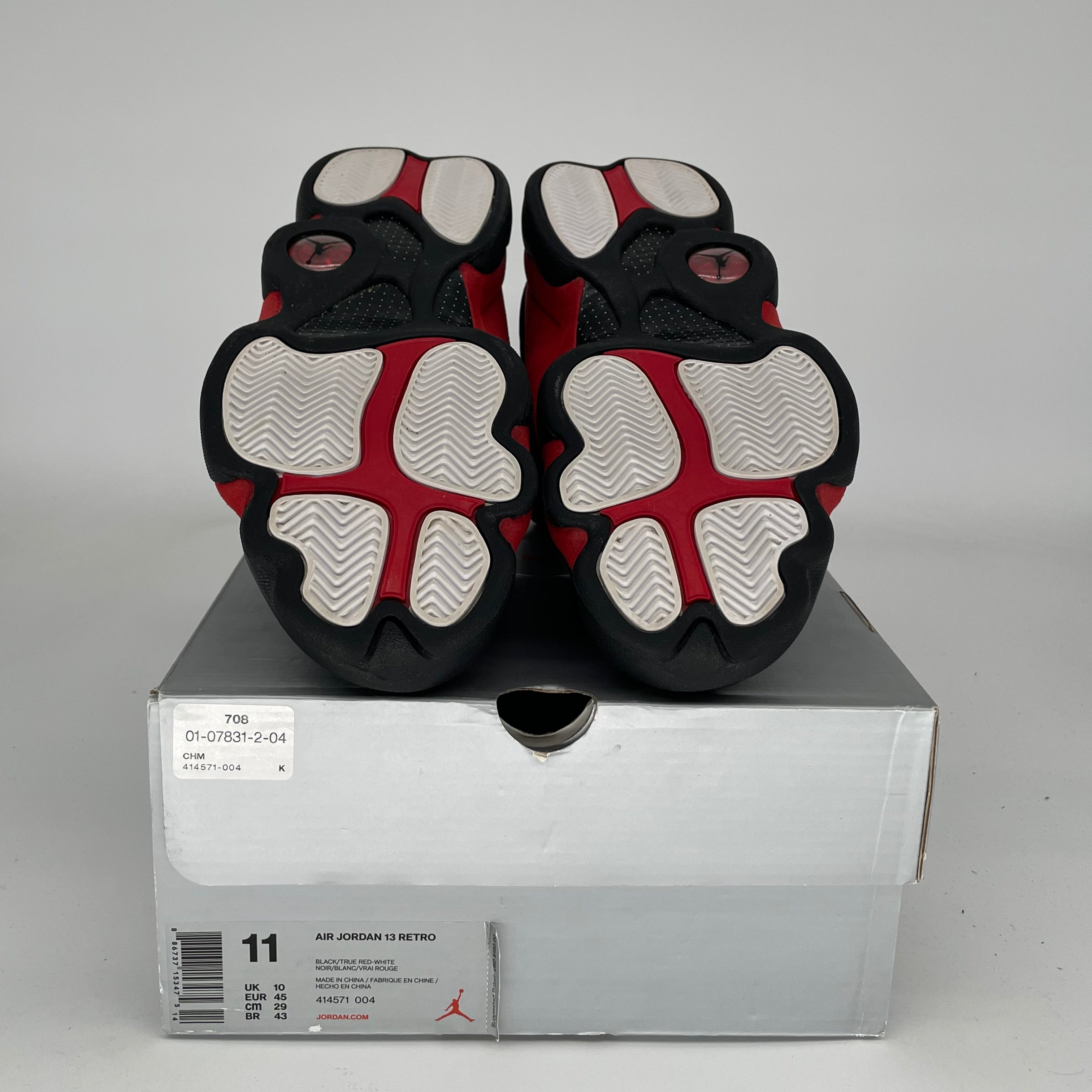 Original Air Jordan 13 Retro 'Bred' Men's Basketball Shoes Size 11 - Black/True Red (414571-004) | Authentic Retro Sneakers for Basketball, Streetwear & Sneaker Collectors