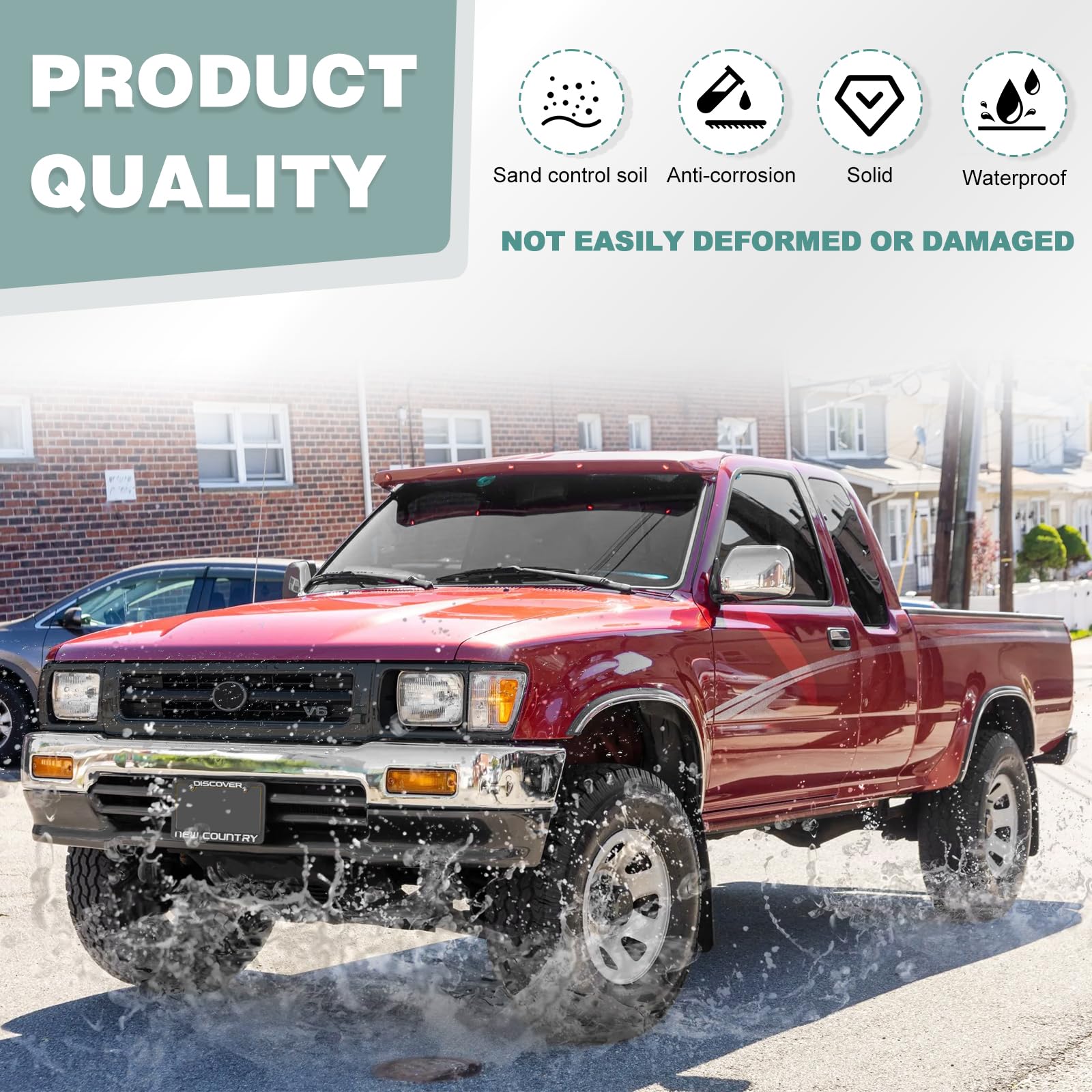 Black Front Grille Grill for 1992-1995 Toyota Pickup Truck RWD - Durable Replacement Car Parts - Perfect for Off-Roading & Truck Customization