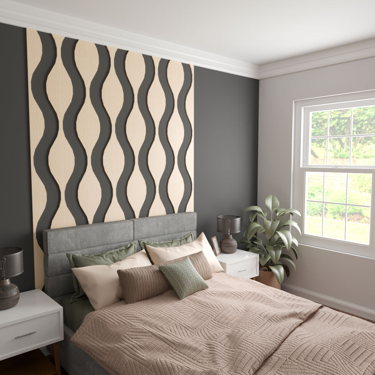 Ozark Adjustable Wood Slat Wall Kit - DIY Modern Wooden Wall Panel for Home Decor | Perfect for Living Room, Bedroom & Office Accent Walls