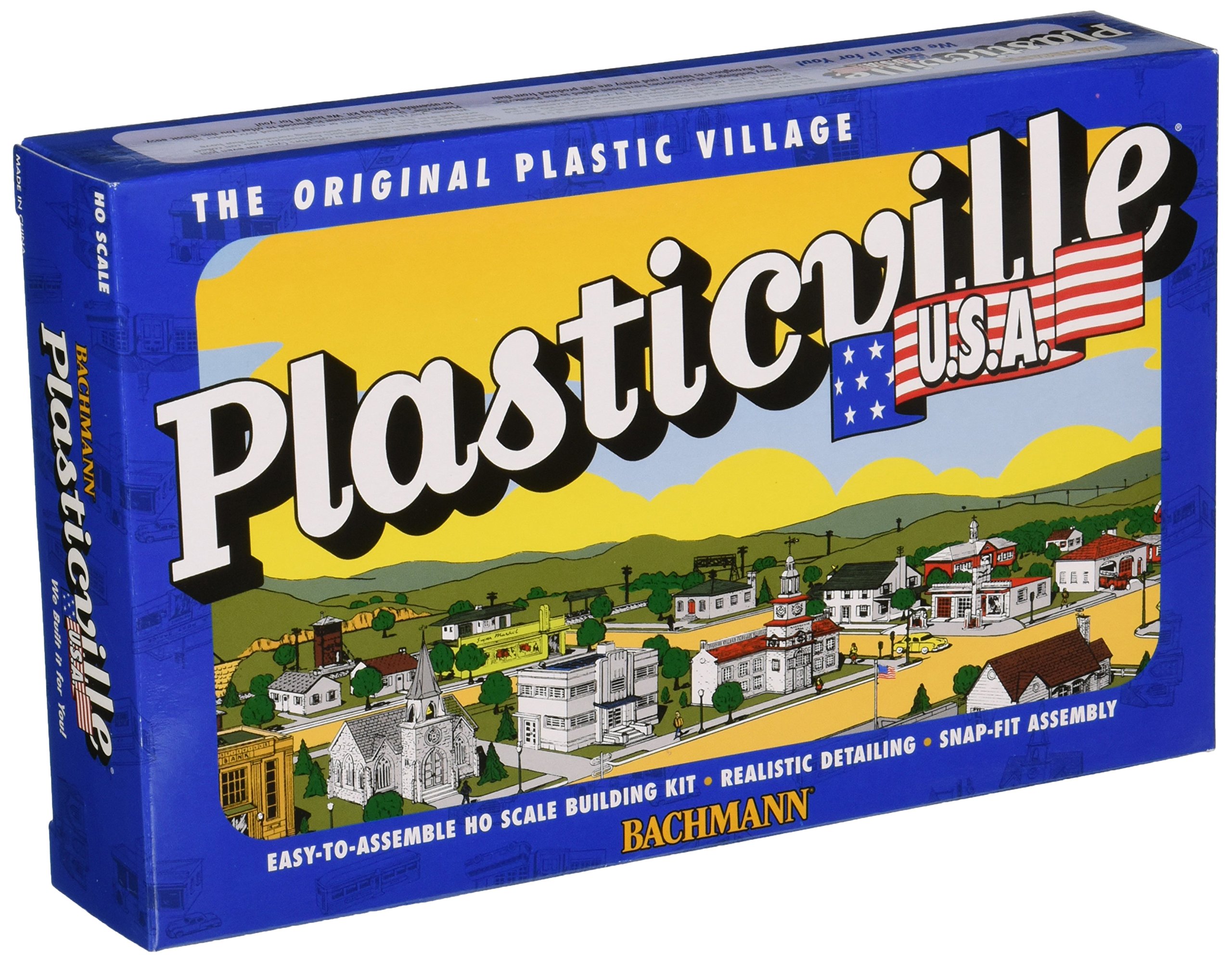 Bachmann Trains - PLASTICVILLE U.S.A. HO Scale Supermarket Building Kit - Classic Model Train Accessory for Diorama & Railroad Scenery Layouts