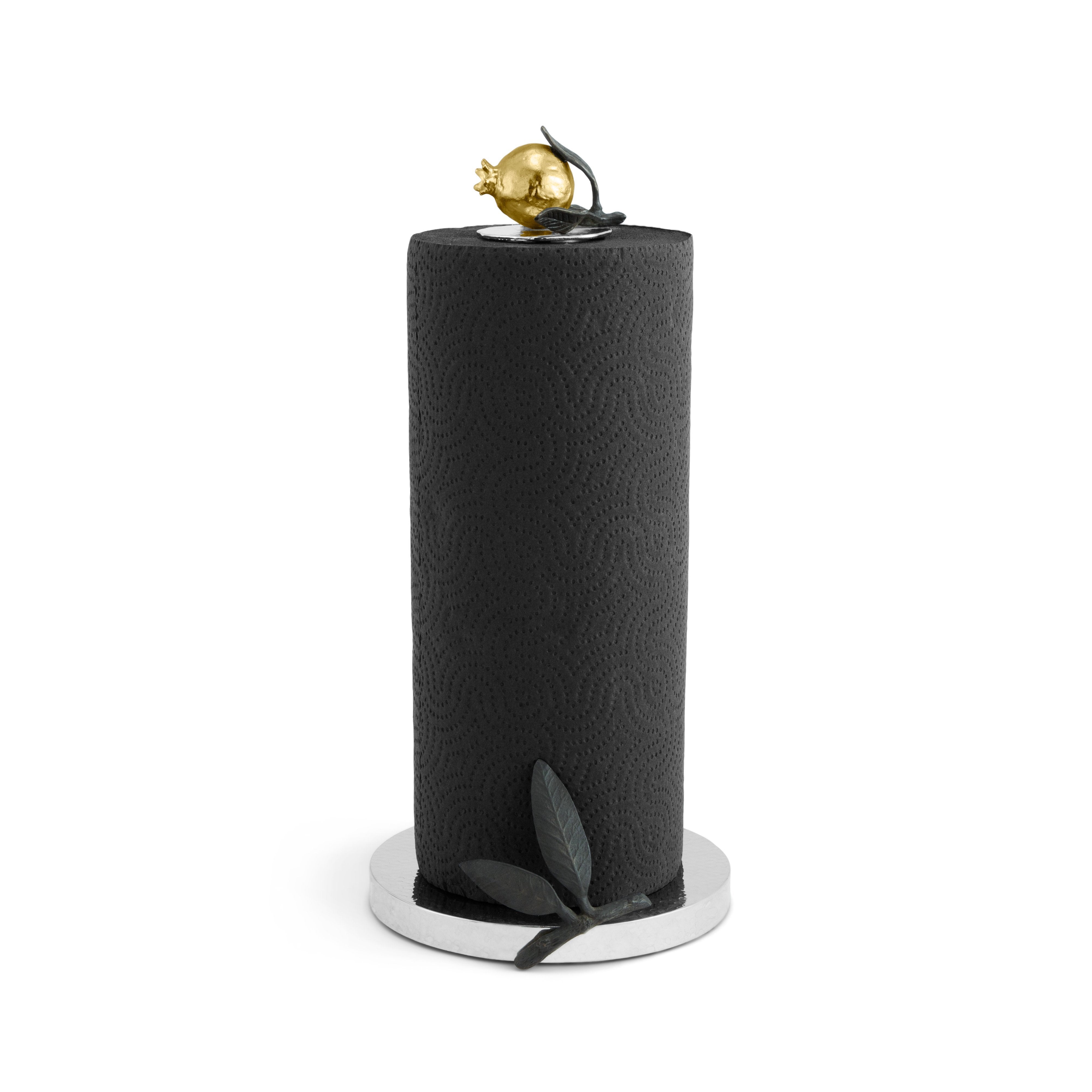 Stainless Steel Pomegranate Paper Towel Holder - Rustproof Kitchen Countertop Organizer for Bathroom, Office & RV - Perfect for Home Decor & Gift Giving