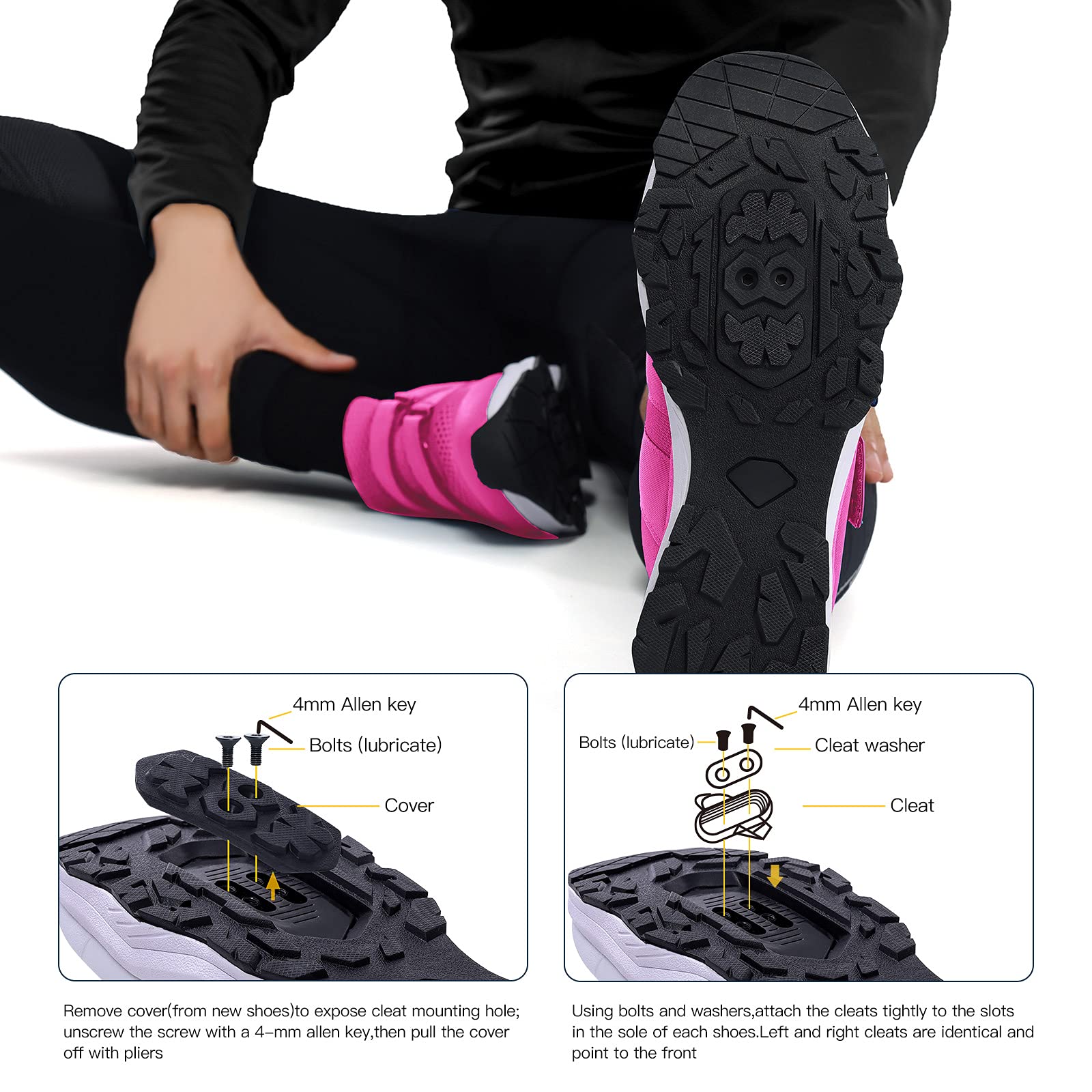 Santic Unisex SPD Cycling Shoes - Mountain Bike & Indoor MTB Shoes for Men & Women | Perfect for Road Cycling, Indoor Training & Mountain Biking