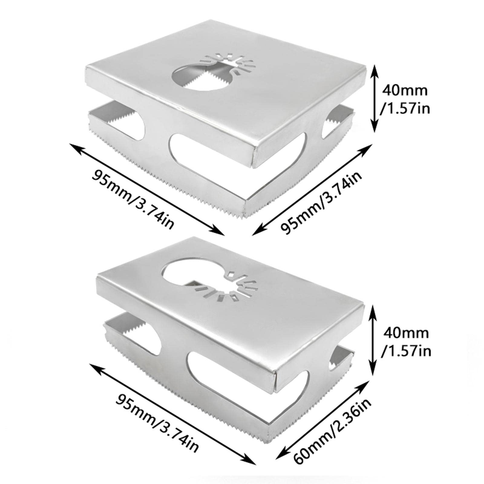 Stainless Steel Slot Cutter - Precision Carving One-Step Milling Cutter Saw Blade for Plastic, Drywall, Metal & Wood (Silver Rectangle) | Perfect for DIY Projects, Home Renovation & Woodworking