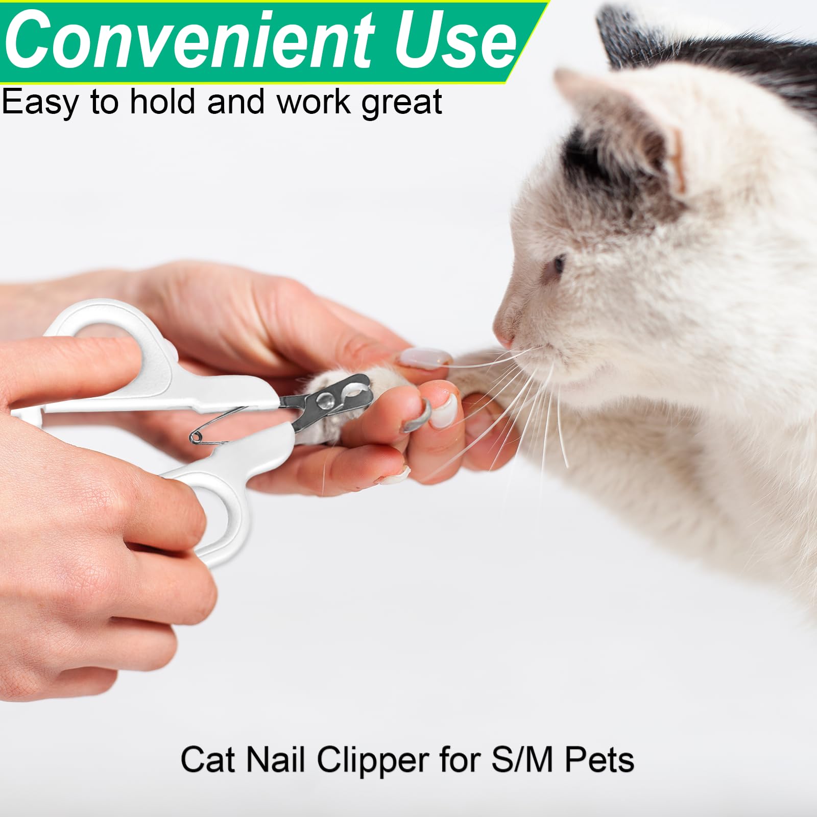Premium Stainless Steel Pet Nail Clippers for Small Dogs, Cats & Rabbits - Sharp Blades with Safety Lock to Prevent Overcutting | Perfect for Home Grooming & Professional Pet Care