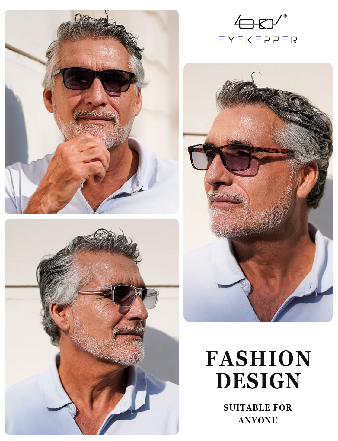 Eyekepper Transition Photochromic Reading Glasses for Women & Men - Tortoise Frame +1.25 Strength - Light Adaptive Lenses for Indoor/Outdoor Reading, Driving & Computer Use