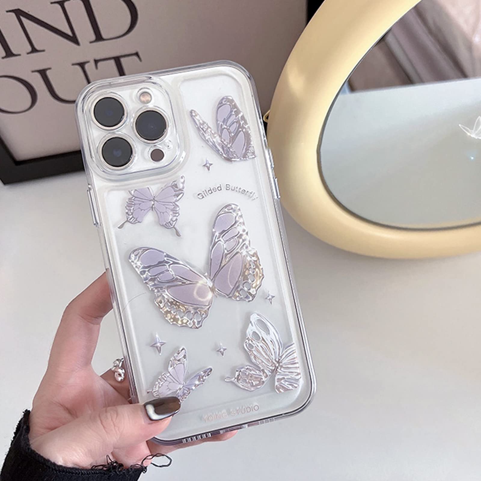 Butterfly Phone Case for iPhone 11 - Korean Style Cute Crystal Clear Heavy Duty Protective Cover for Women & Girls | Perfect for Everyday Use, Gift Giving & Fashion Accessory