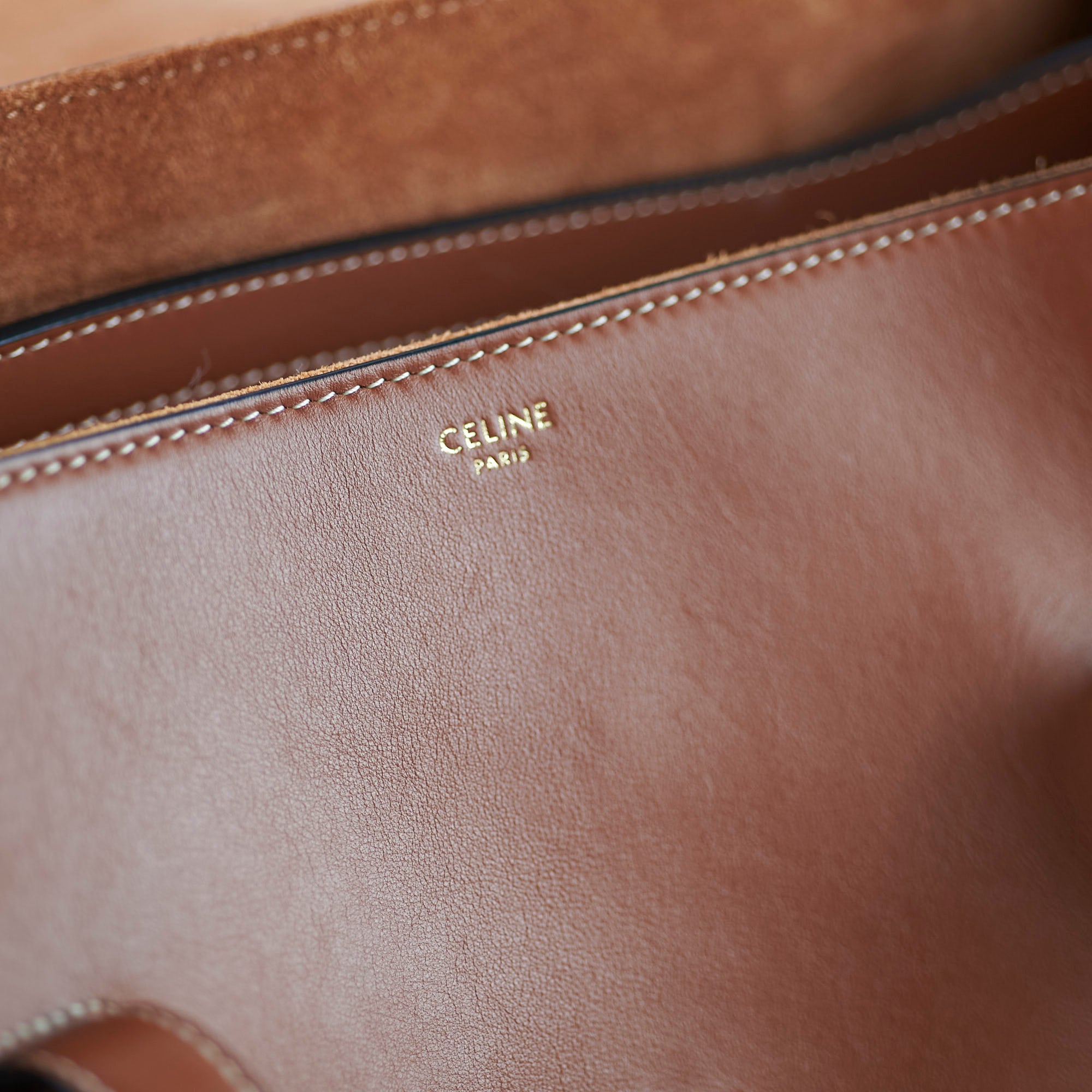 Celine Medium Soft 16 Bag in Tan - Luxury Leather Shoulder Bag for Women | Perfect for Work, Travel & Everyday Use