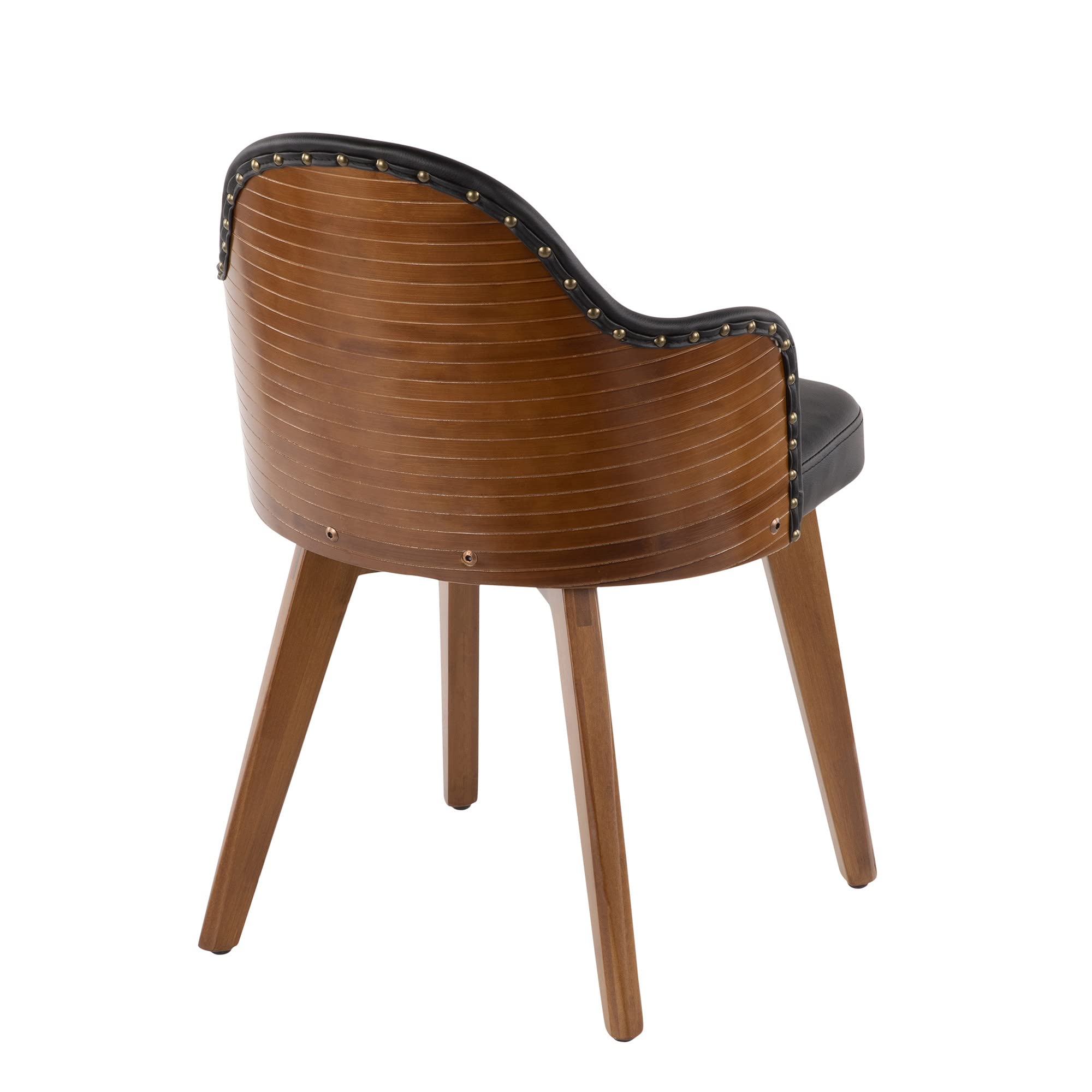 LumiSource Ahoy Mid-Century Modern Upholstered Dining Chair - Set of 2 Kitchen Chairs for Dining Table - Comfortable & Stylish for Home, Restaurant, Cafe Use
