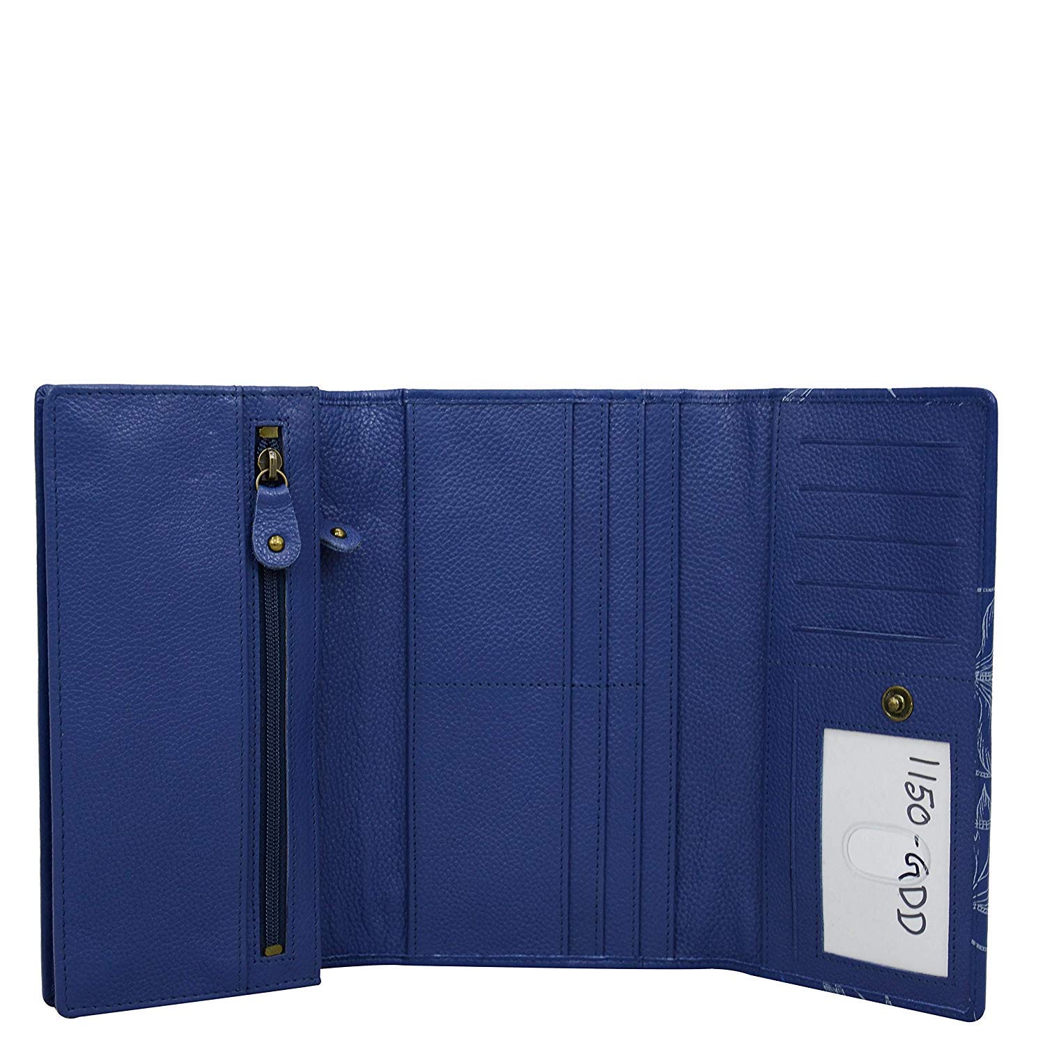 Anuschka Women's Original Hand-Painted Genuine Leather RFID Blocking Wallet - Stylish Three Fold Design for Credit Cards, Cash & ID - Perfect for Travel, Shopping & Everyday Use