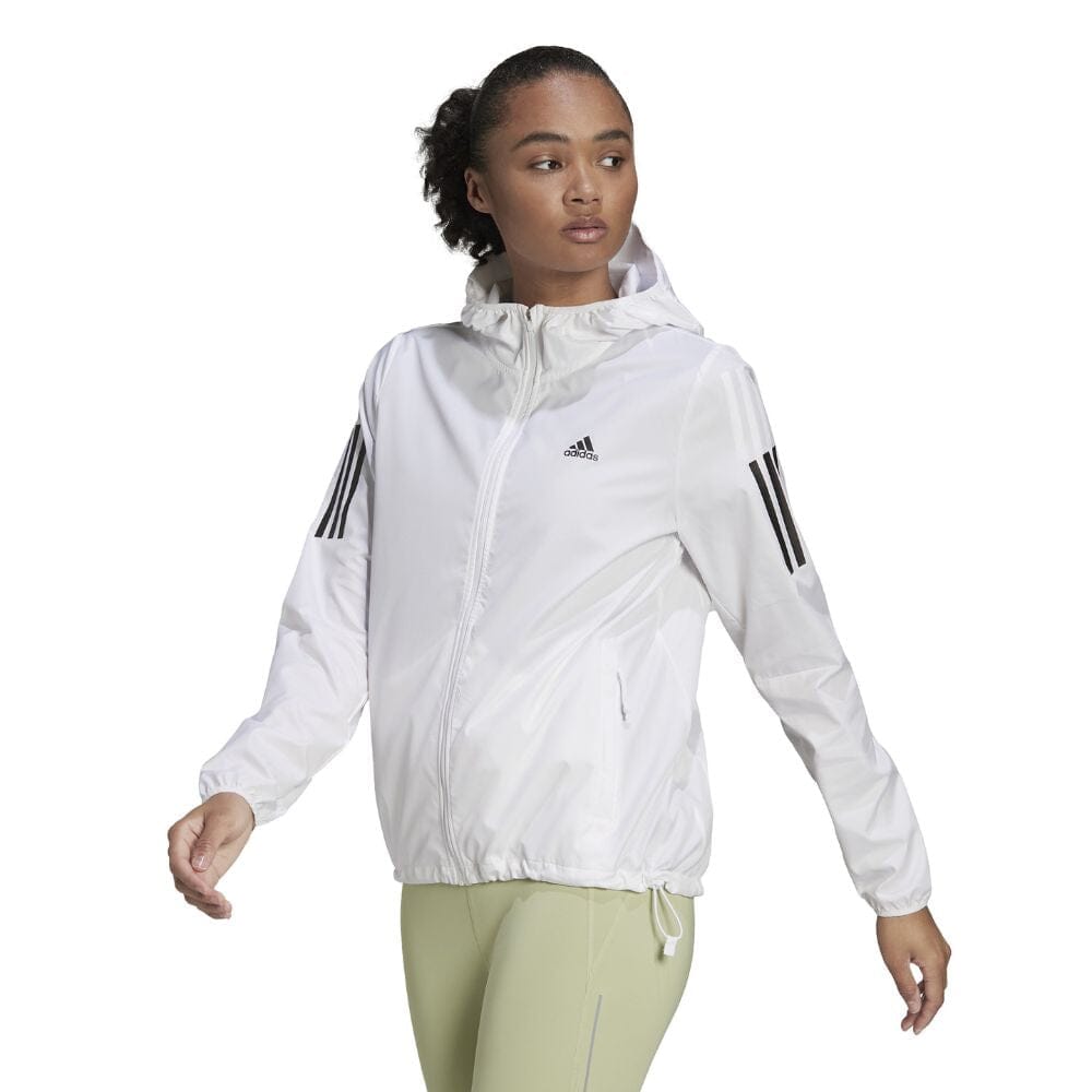 Adidas Women's Own the Run Lightweight Hooded Windbreaker Jacket - Water-Resistant Running & Training Outerwear for Jogging, Gym & Outdoor Activities