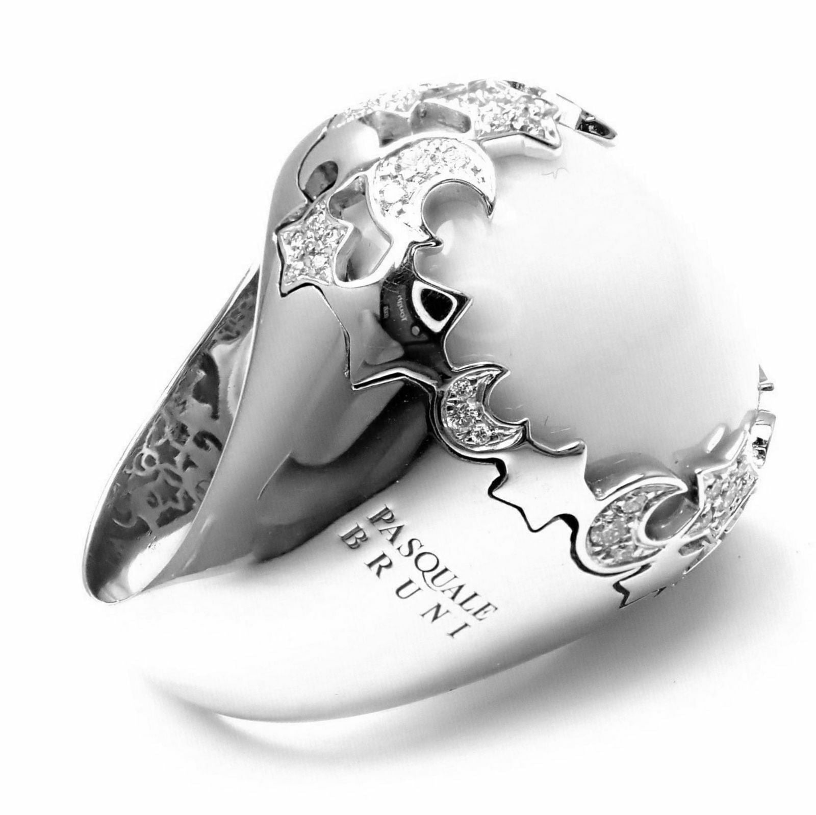 Pasquale Bruni 18k White Gold 0.65ctw Diamond Cielo Stars Ring Size 12 - Luxury Engagement, Anniversary & Special Occasion Jewelry Gift for Women