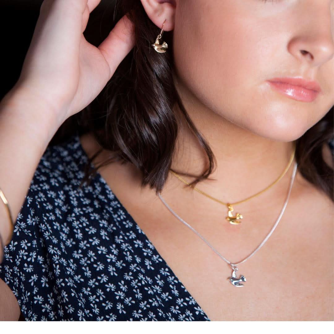 Elegant Silver Bird Pendant Necklace - Perfect for Everyday Wear, Gifts & Special Occasions