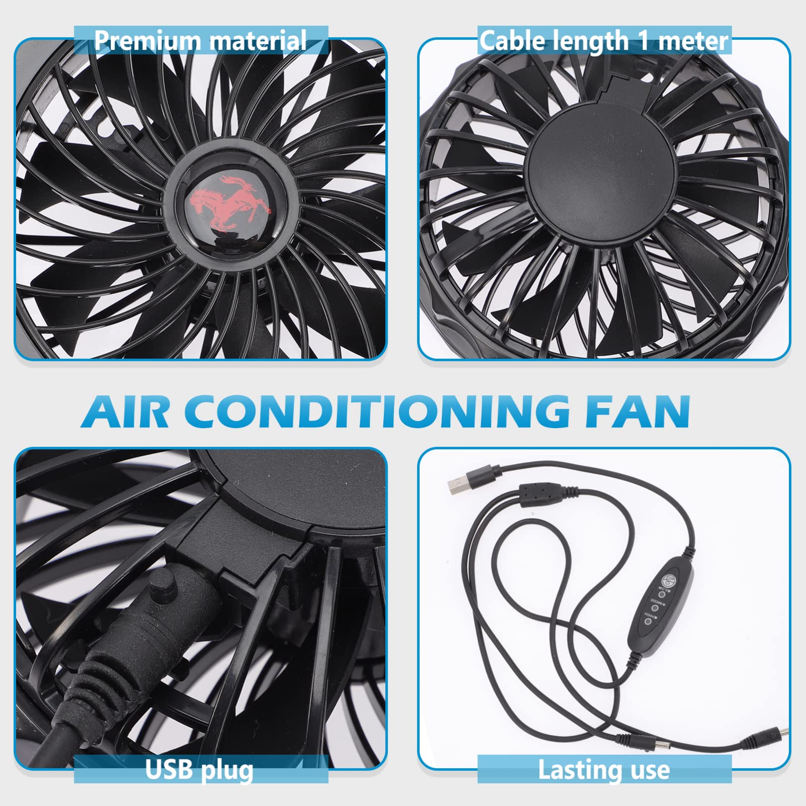 SOLUSTRE USB-Powered Cooling Vest with Portable Fans - Adjustable Wearable Air Conditioner Vest for Heat Management at Work, Outdoor Activities & Sports