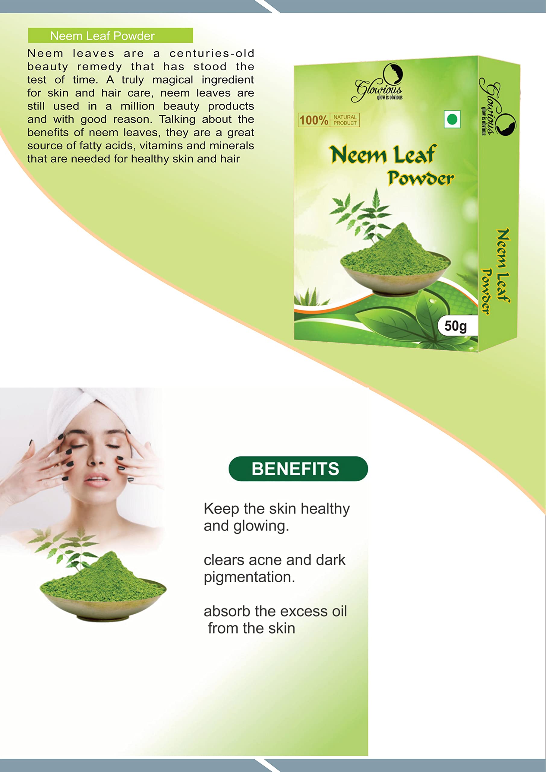 Glowious 4-Pack Botanical Powder Combo (Sandalwood, Orange Peel, Neem Leaf & Rose Petal) 200g Each | Natural Ayurvedic Skincare for Glowing Face & Radiant Skin | DIY Face Mask & Body Scrub for Spa Day at Home