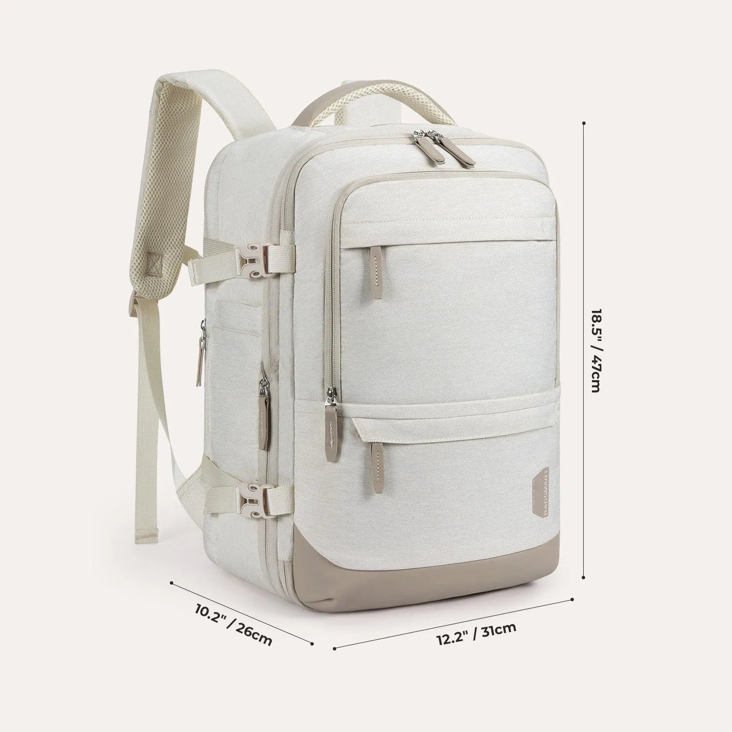 Falco 40L Expandable Airline Approved Carry On Travel Backpack - Waterproof Laptop Backpack for Business Travel, Weekend Trips & Commuting