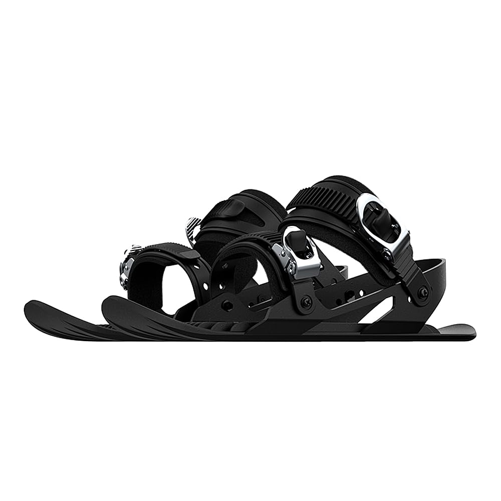 UNISTRENGH Mini Ski Skates - Portable Ice Skates for Adults & Kids, Adjustable Snow Skating Shoes for Winter Sports, Free Size Snowblades for Skiing, Snowboarding & Outdoor Adventures