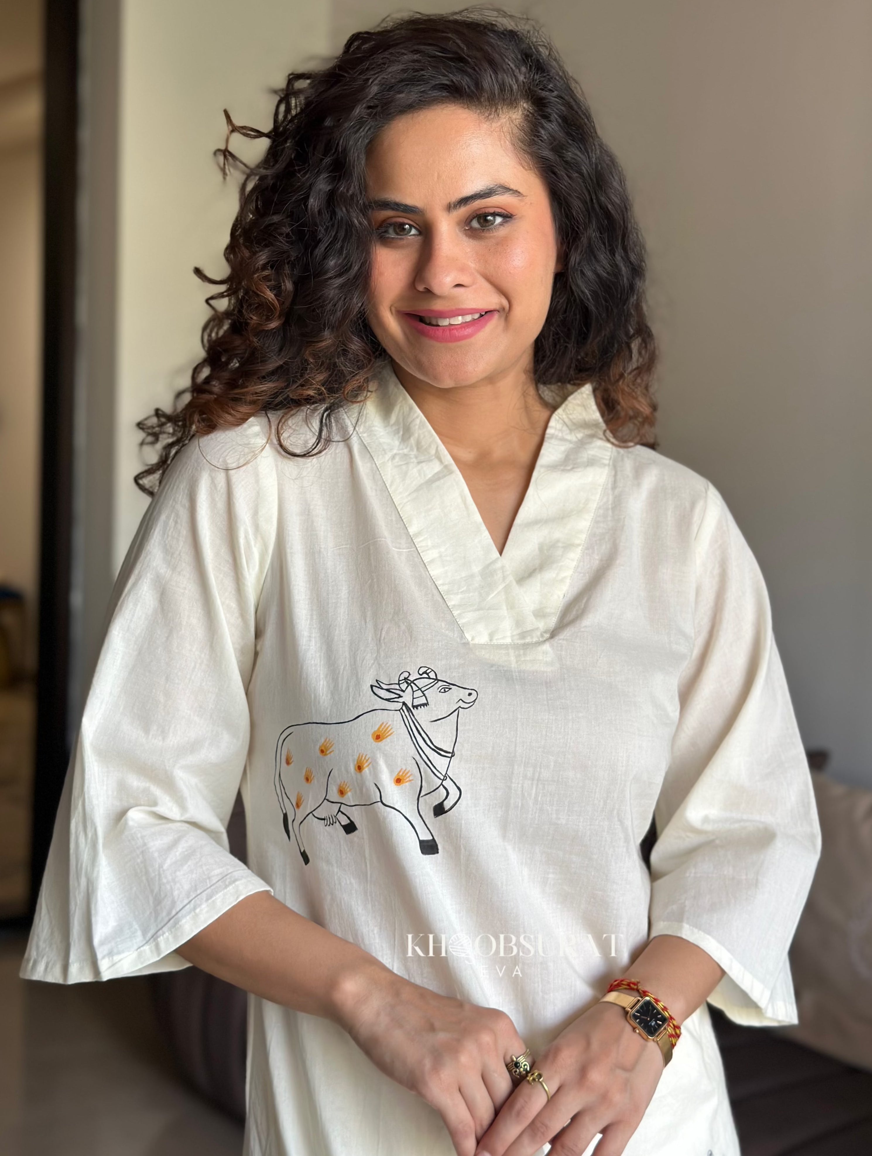 Stylish Sufi Soul White Coord Set for Women - Elegant Loungewear & Casual Outfit for Home, Yoga, and Relaxation