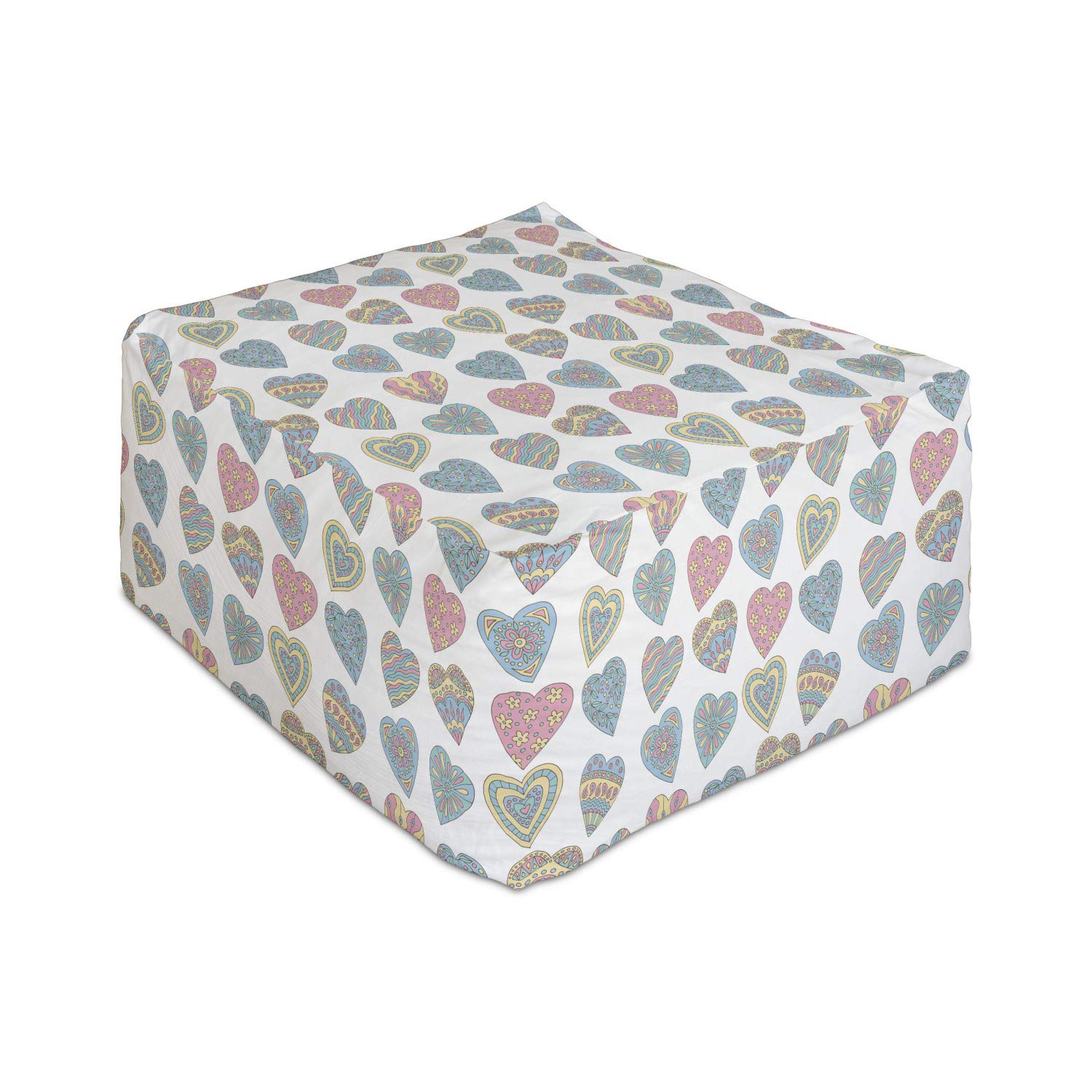 Ambesonne Folk Art Rectangle Pouf Ottoman - 25