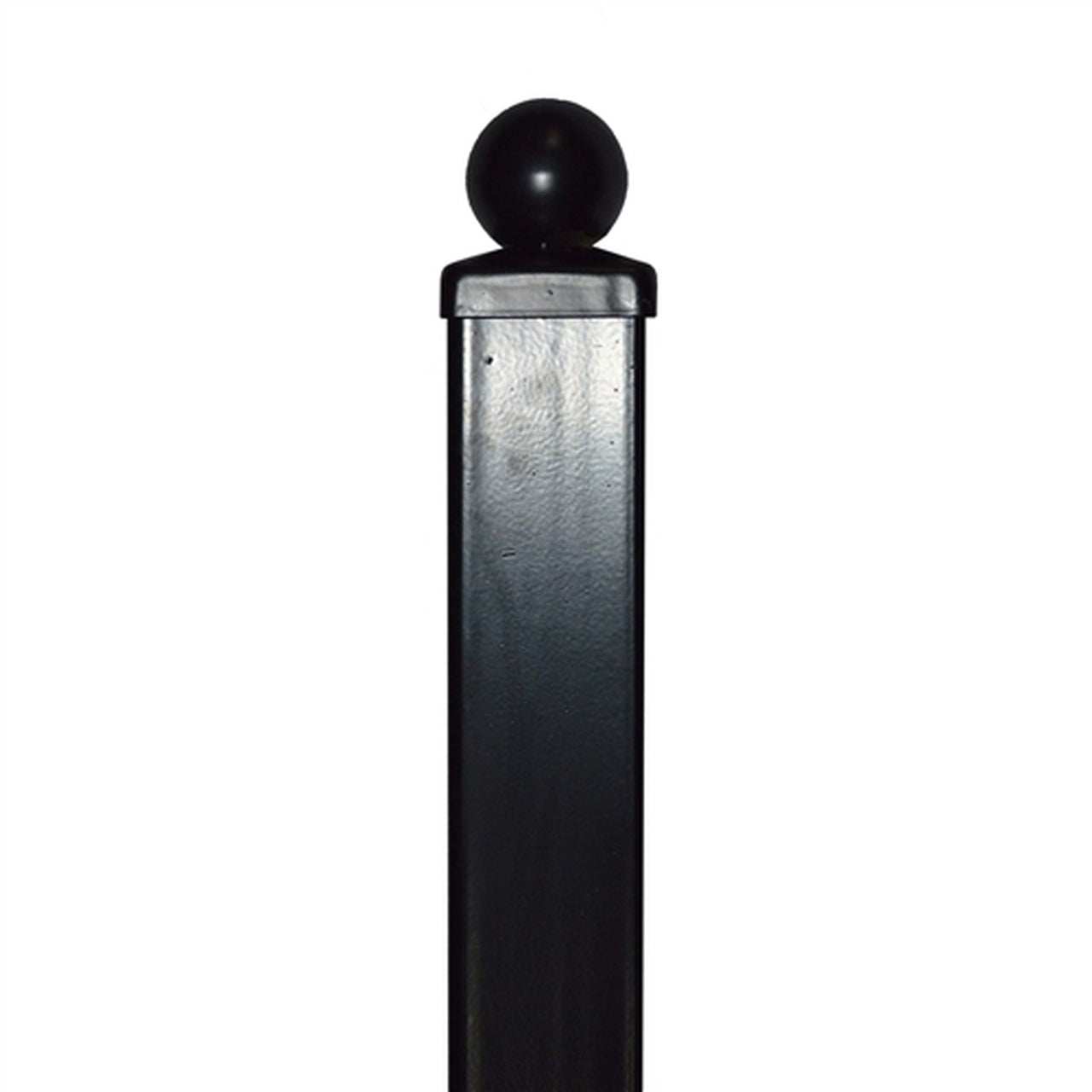 7.5 Ft Tall x 2.4 Inch Square Aleko Fence Post - Heavy Duty Galvanized Steel Outdoor Fence Support for Garden, Yard, and Property Boundaries