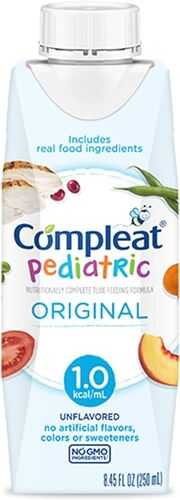 Compleat Pediatric Modified Tube Feeding Unflavored Food 8 oz - Nutritious Liquid Nutrition for Kids with Feeding Tubes | Ideal for Home & Hospital Use
