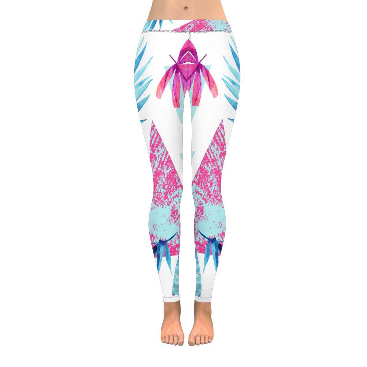 InterestPrint Women's Yoga Pants with Geometric Pattern - Funny Stretchy Gym Leggings for Workout & Running | Perfect for Yoga, Fitness, and Casual Wear