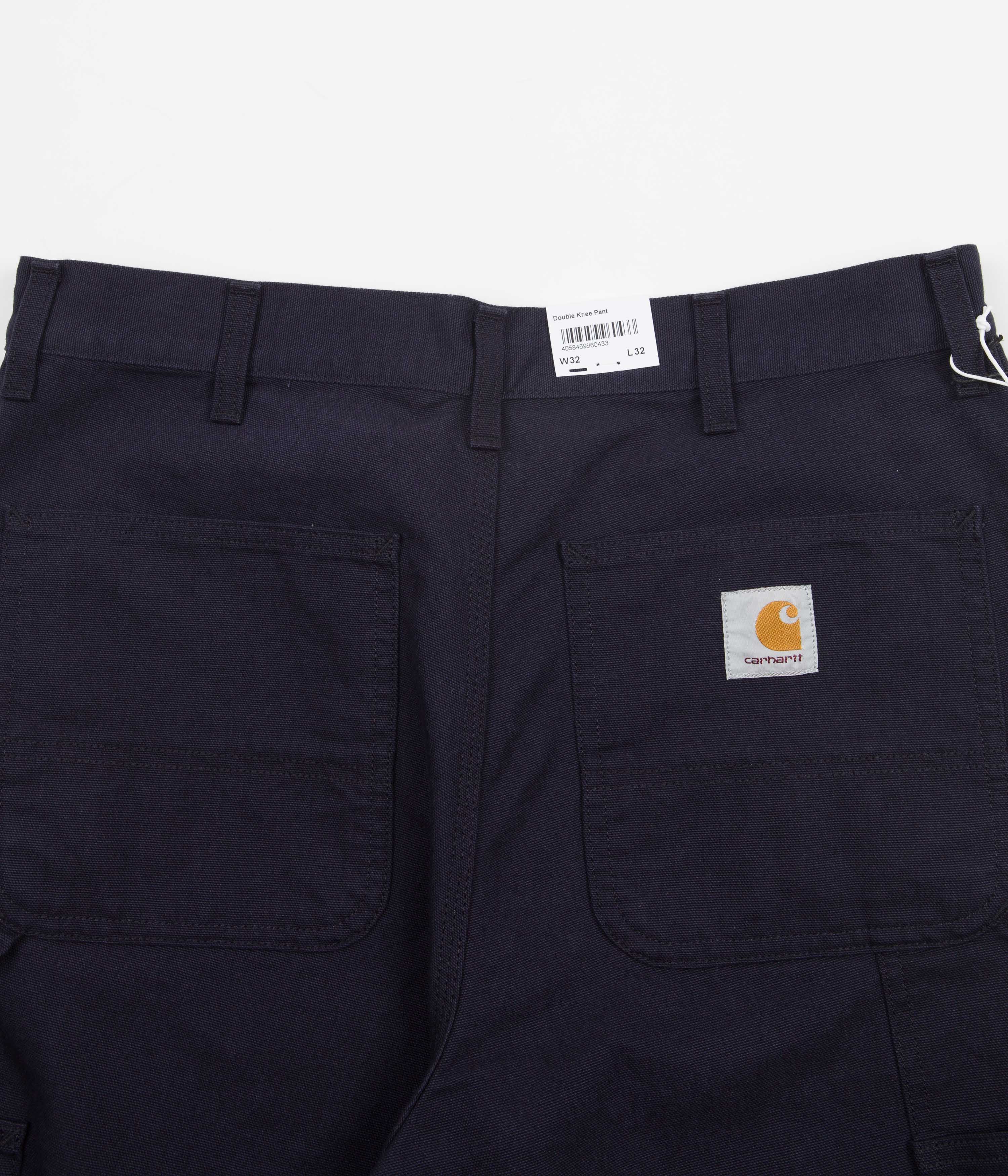 Carhartt Double Knee Work Pants for Men - Durable Dark Navy Blue Cargo Pants - Perfect for Construction, Carpentry & Outdoor Work