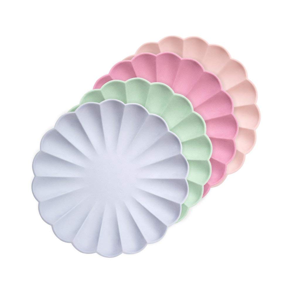 Eco-Friendly Compostable Party Plates - Pack of 8 Biodegradable Disposable Plates for Birthday, Wedding & Holiday Celebrations | Sustainable Single-Use Tableware for Picnics, BBQs & Events