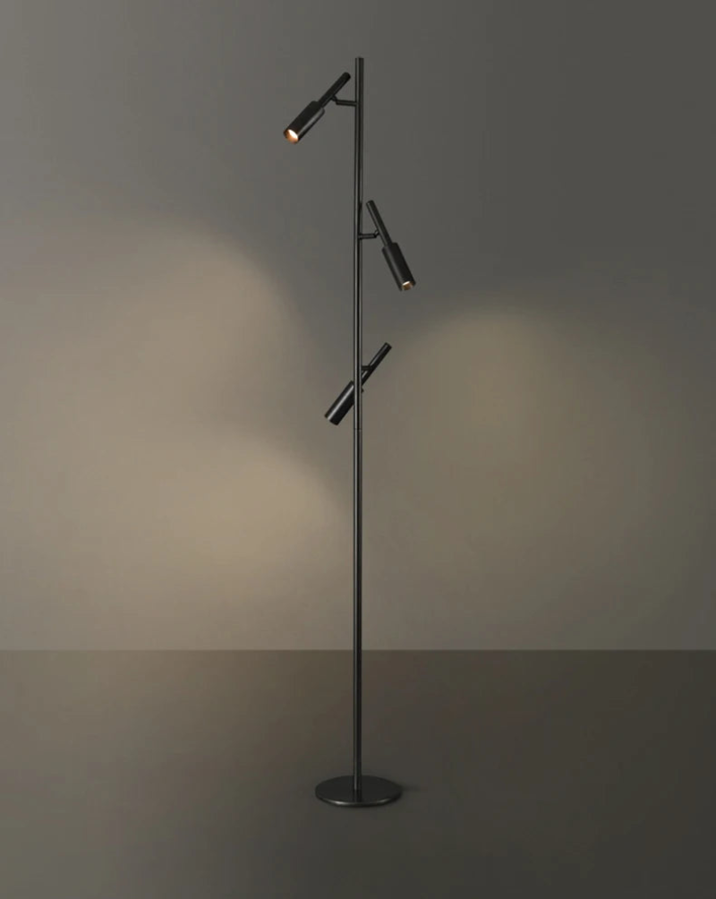 Brass Aura Adjustable Standing Lamp - Modern Floor Light for Living Room, Bedroom & Office - Dimmable Reading Light with Flexible Gooseneck Design