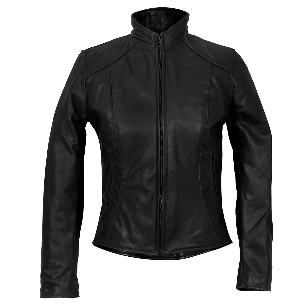 Hot Leathers JKL5003 USA Made Ladies Clean Cut Leather Jacket - X-Large | Stylish Women's Biker Jacket for Motorcycle Riding, Casual Outfits & Fashion Events