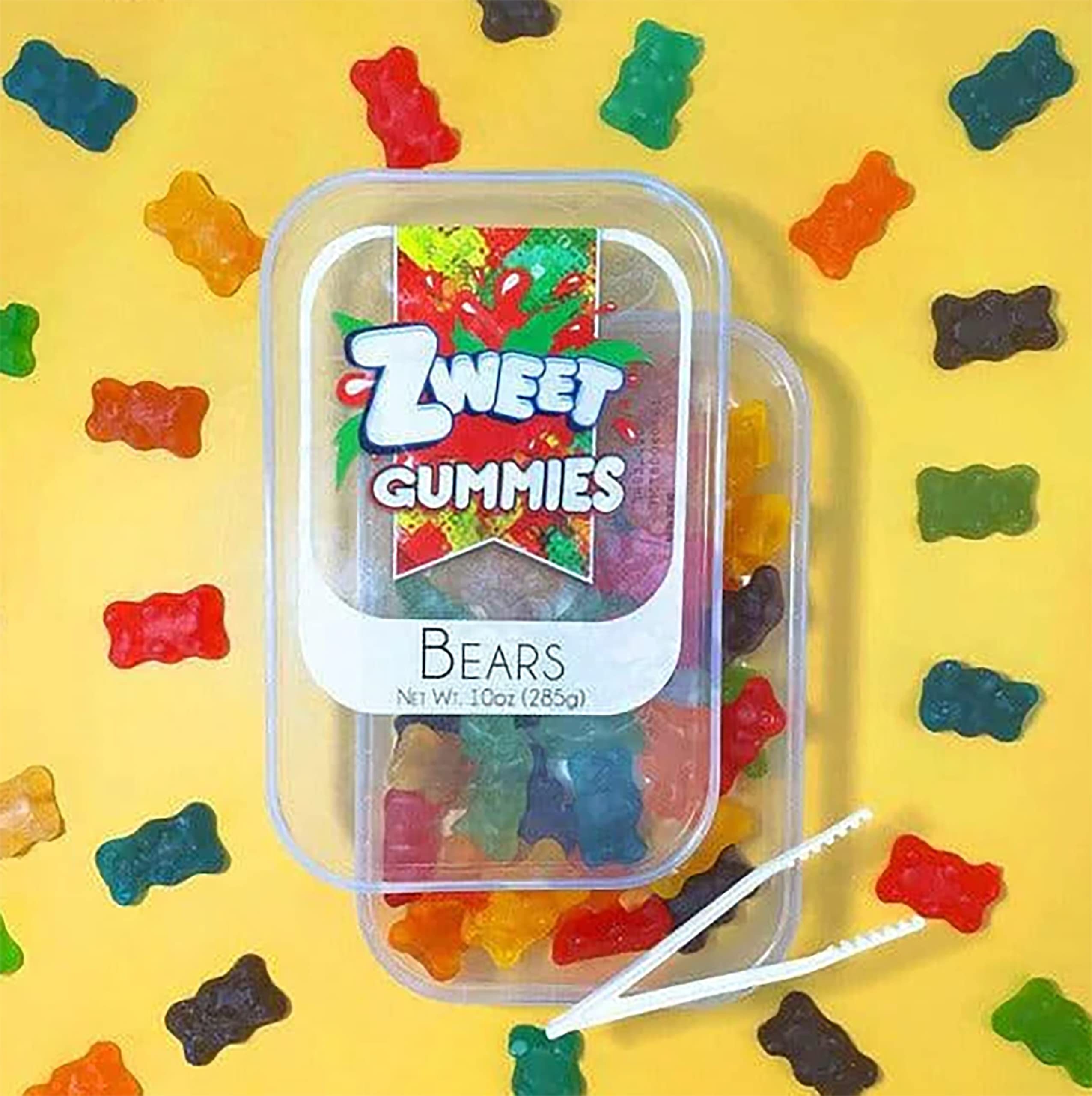 Zweet Gummy Bears 10oz - Kosher & Halal Certified Chewy Candy - Resealable Bag for Freshness - Perfect for Parties, Snacking & Gift Giving