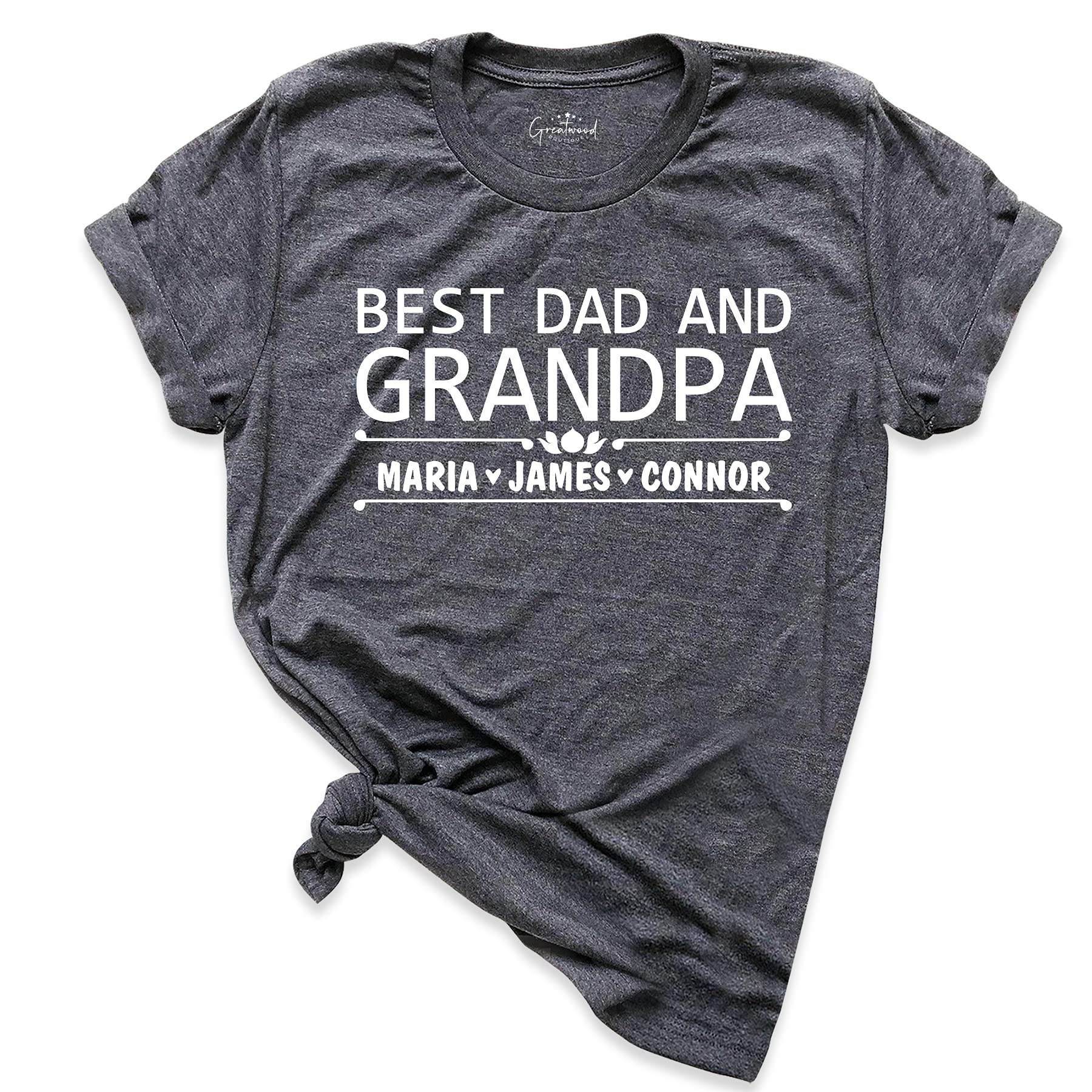 Best Custom Grandpa Shirt for Dad - Funny Grandfather Gifts Graphic Tee - Perfect for Father's Day, Family Reunions & Grandchild Bonding Moments