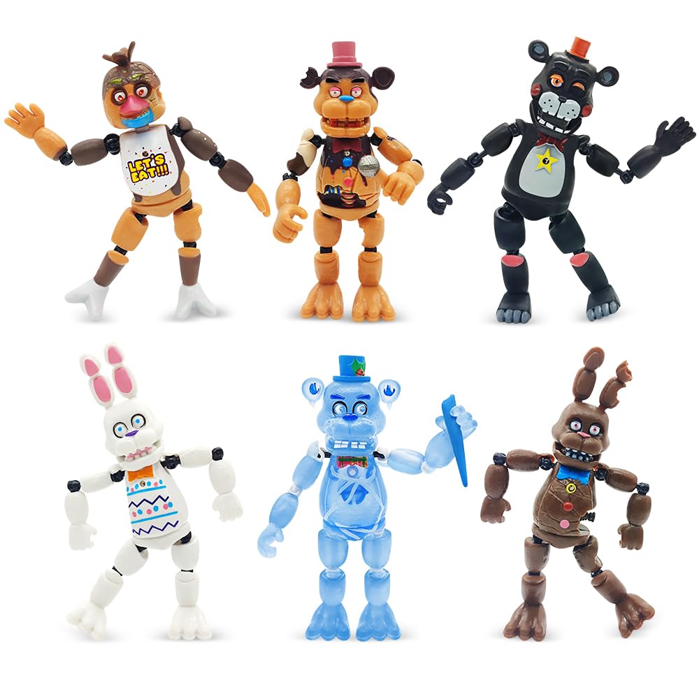 6-Piece Action Figure Set with Ball Joint Connection - 5.5
