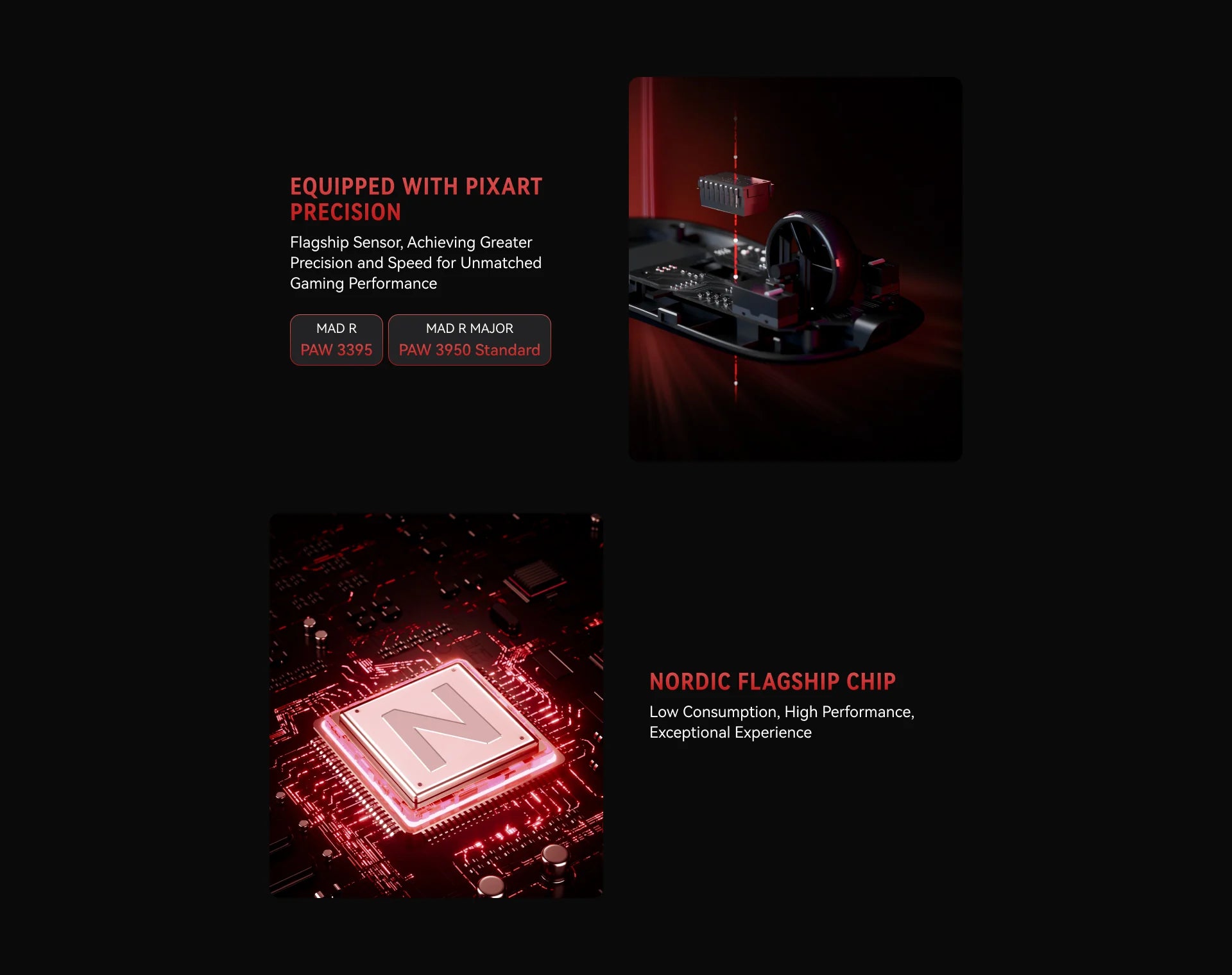 VXE MAD R Major 8K Wireless Gaming Mouse with 8K Dongle - Ultra-Lightweight Ergonomic Design for PC, Mac, Laptop - Perfect for FPS, MOBA, eSports & Office Work