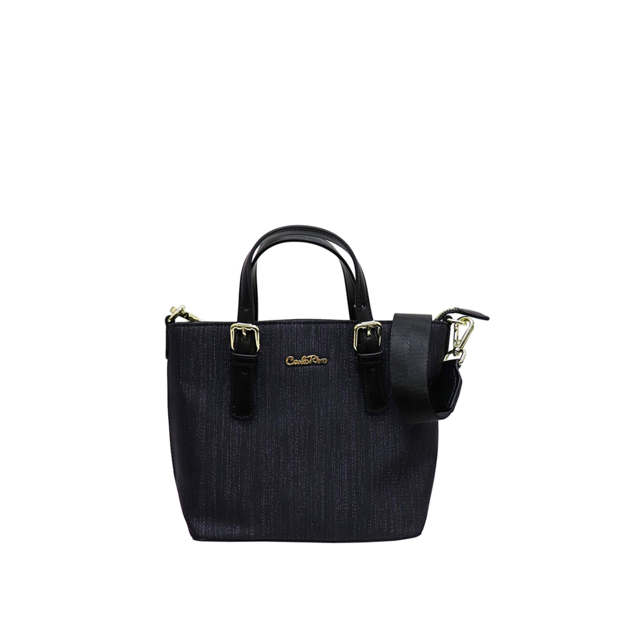 Carlo Rino Women's Shoulder Bag - Stylish Black Leather Crossbody Purse for Work, Travel & Everyday Use