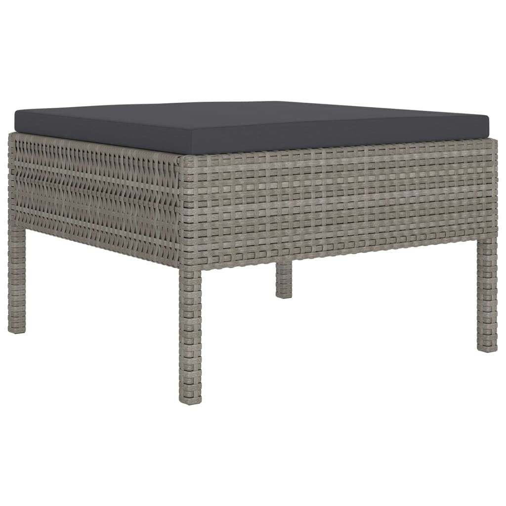 10-Piece Patio Lounge Set with Cushions - Durable Poly Rattan Outdoor Furniture - Weather-Resistant Gray Sectional Sofa for Garden, Patio & Poolside - Perfect for Relaxing, Entertaining & Outdoor Lounging