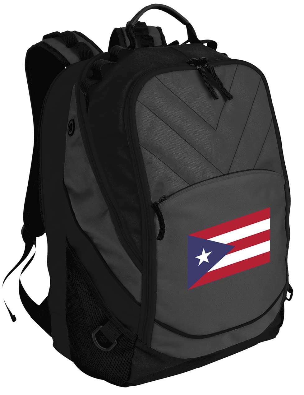 **Puerto Rico Flag Backpack - Waterproof Laptop Computer Bag for School, Travel & Work - 15.6 Inch Laptop Compartment & USB Charging Port**