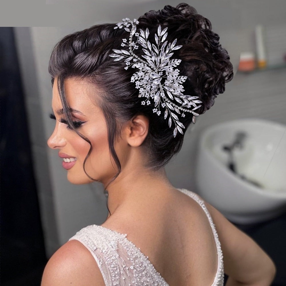 Sparkling Rhinestone Wedding Headband for Women – Elegant Bride Hair Accessory for Ceremony, Reception & Special Occasions