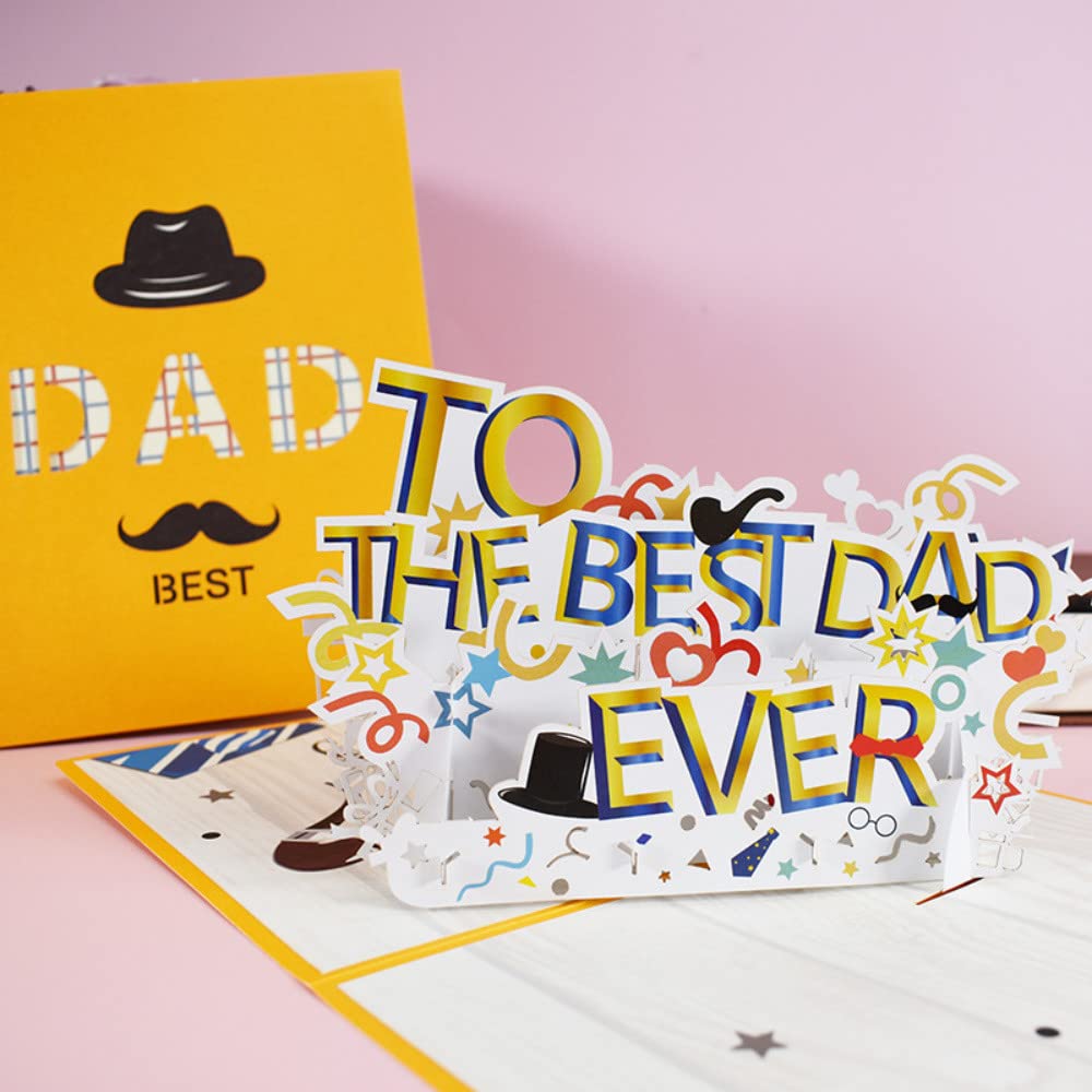 3D Happy Birthday Card for Dad - Funny Father's Day Greeting Card | Best Gift for Dad Birthday, Father's Day & Special Occasions | Perfect for Home, Office & Party Decorations