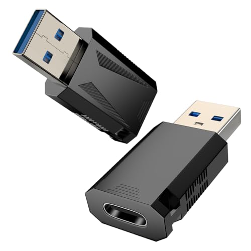 USB A Male to USB C Female Black