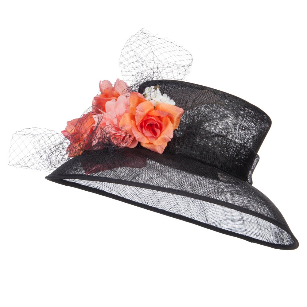 Stylish Mixed Flower Sinamay Hat for Women - Perfect for Weddings, Garden Parties & Summer Events