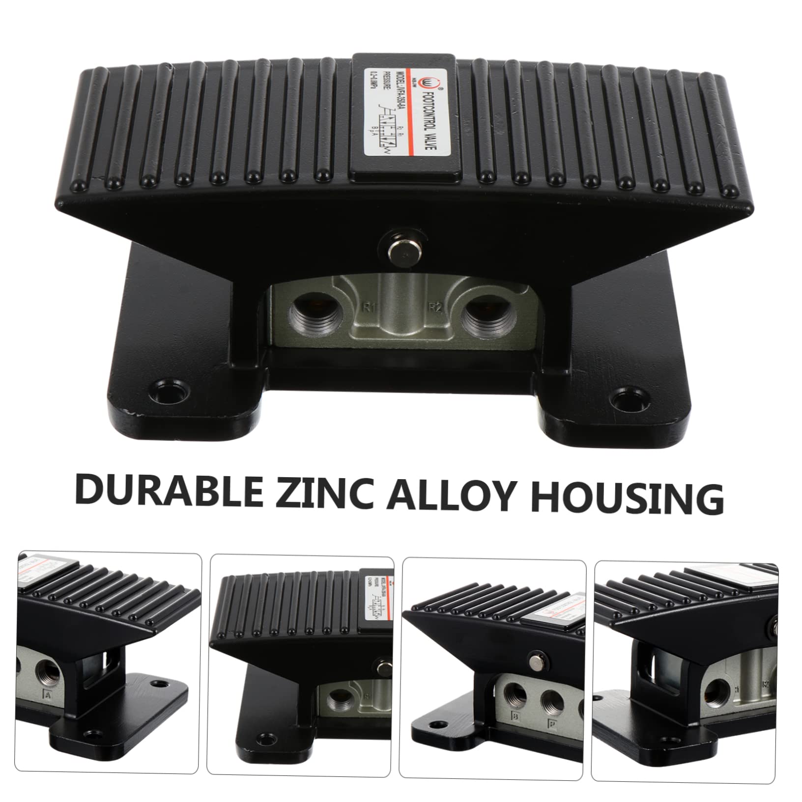 DOITOOL 3-Piece Professional Pneumatic Foot Pedal Valve Kit for Air Compressors - Heavy Duty Snap-Action Rocker Switch, Easy Installation - Perfect for Industrial, Automotive, and Workshop Air Tool Applications