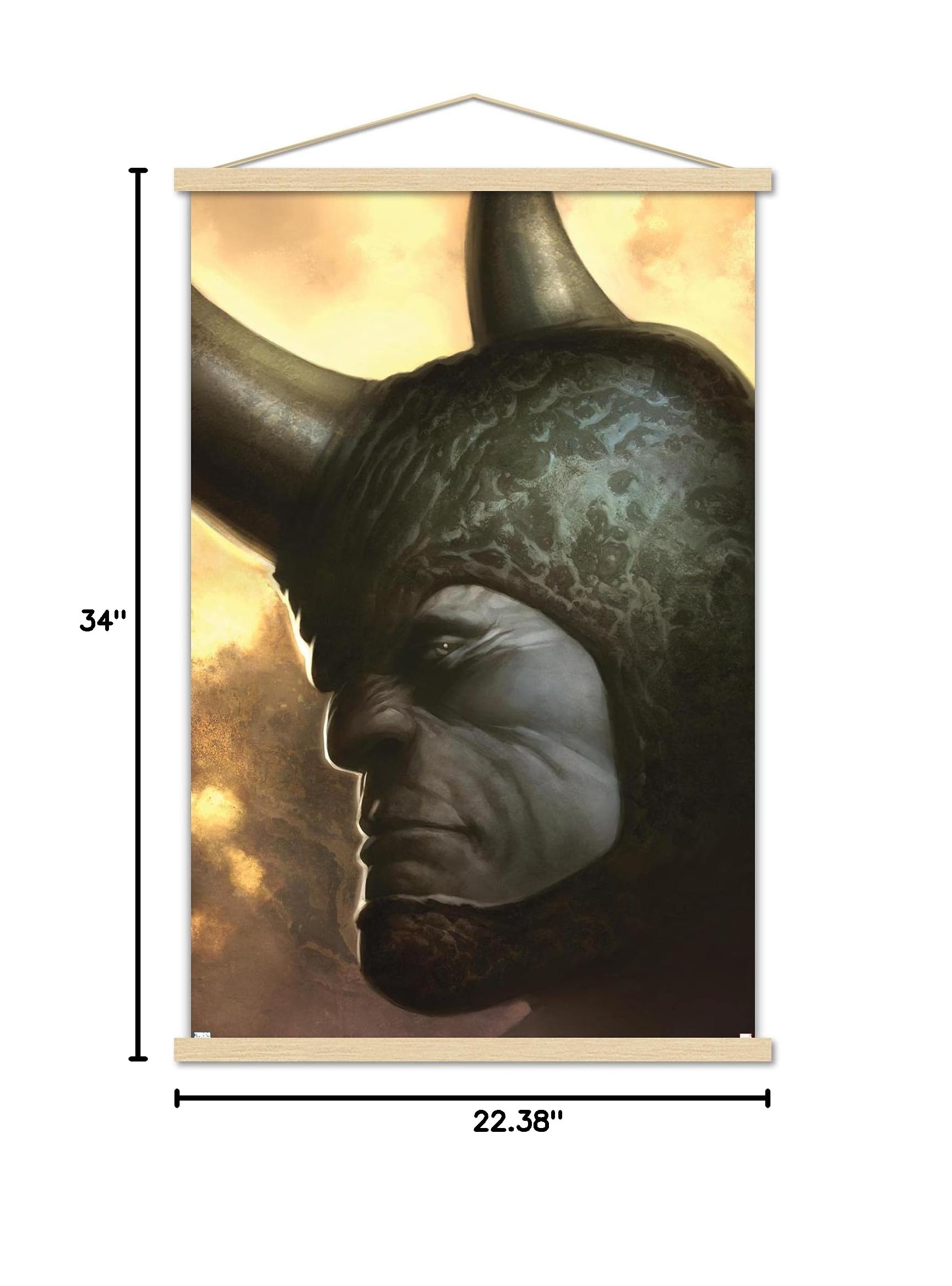 Trends International Marvel Comics Rhino Web of Spider-Man #3 Magnetic Frame Wall Poster 22.375x34 Inch - Premium Art Print with Beechwood Hanger for Home Theater, Game Room & Comic Collector Display