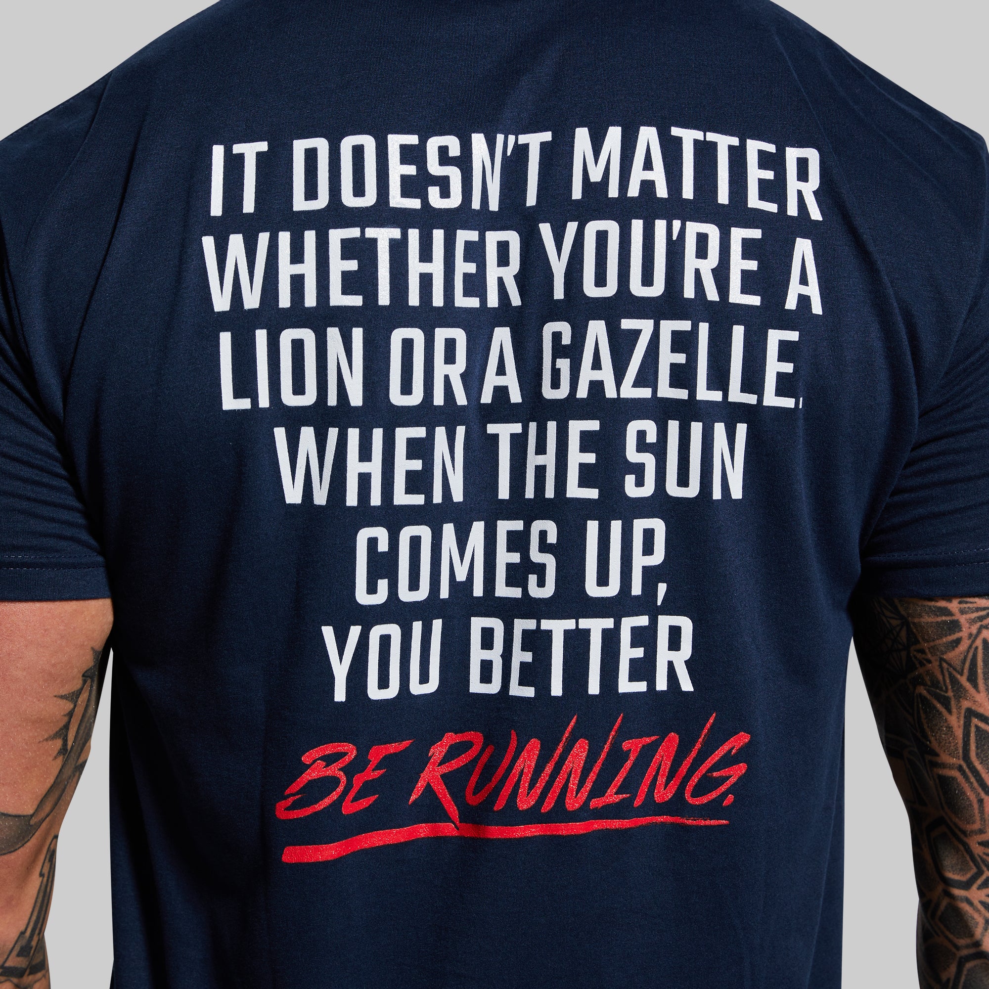 Modern Savage Graphic T-Shirt for Men - Comfortable Cotton Tee in Midnight Navy - Casual Wear & Street Style Outfit