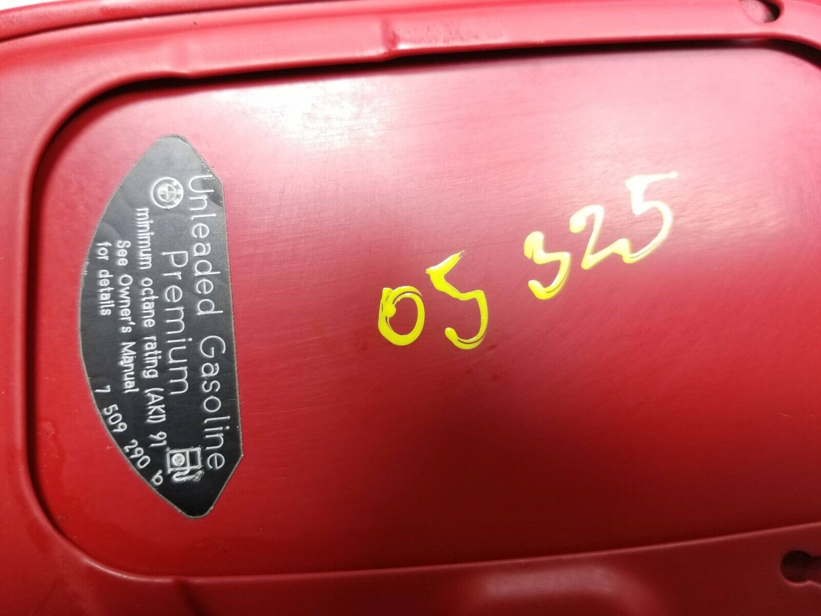 BMW E46 325xi Fuel Tank Door Lid OEM Replacement Part (438 Red) - Compatible with 2001-2005 Models - Perfect for Fuel Door Repair & Restoration Projects
