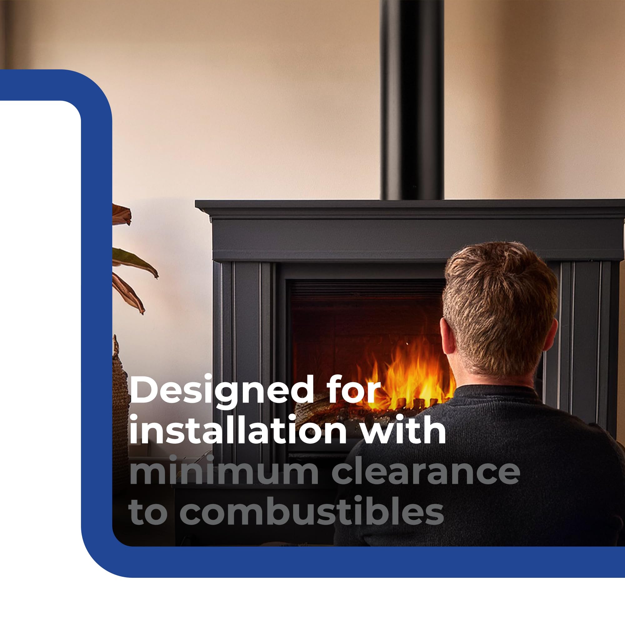 DuraVent Simpson Telescoping Double Wall Stove Pipe Connector - Black Close Clearance Vent for Wood Stove, Fireplace & Heating Systems | Home Improvement & Commercial/Residential Use
